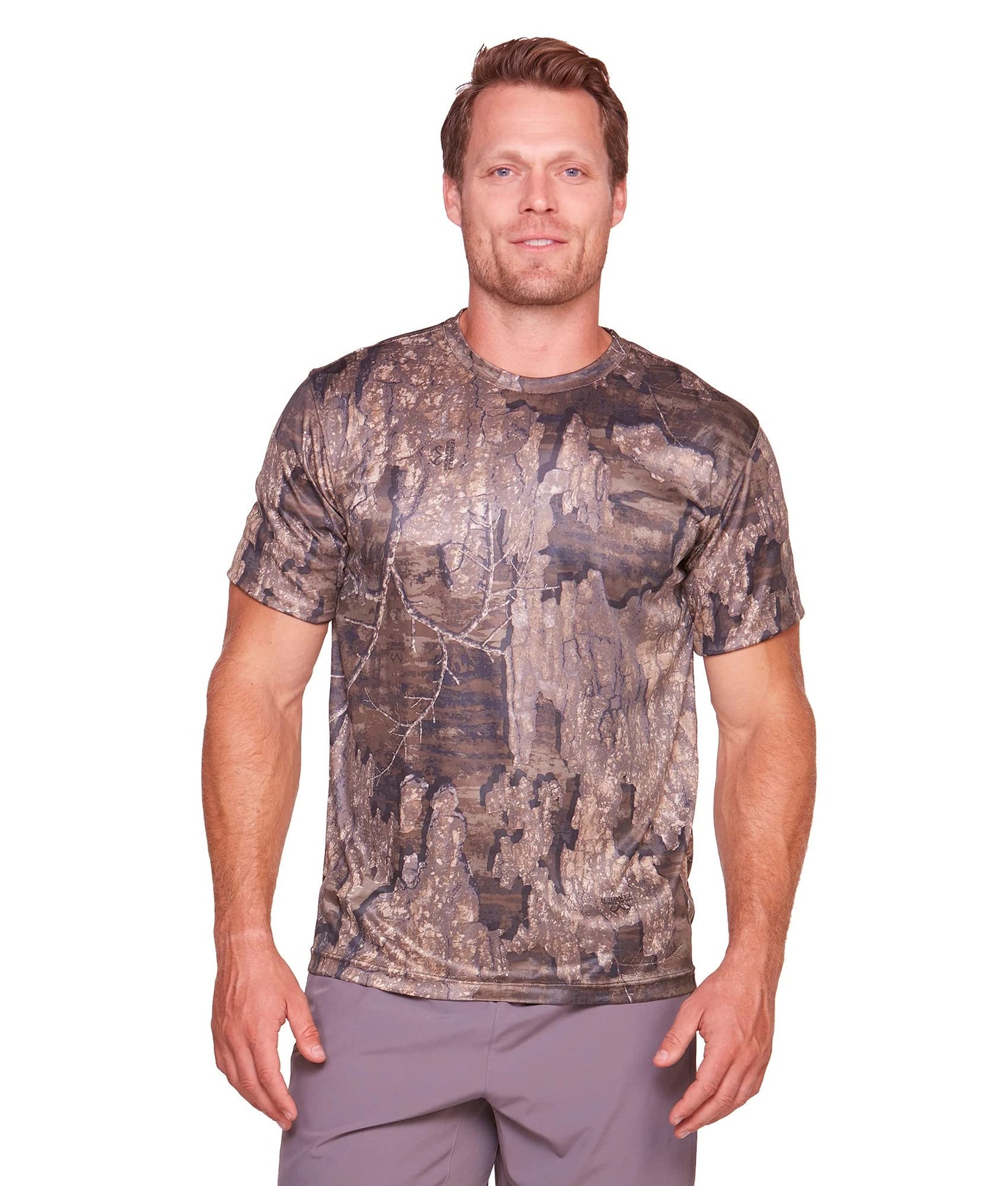 Realtree Men's Essential Camo Lightweight Performance Short Sleeve Shirt