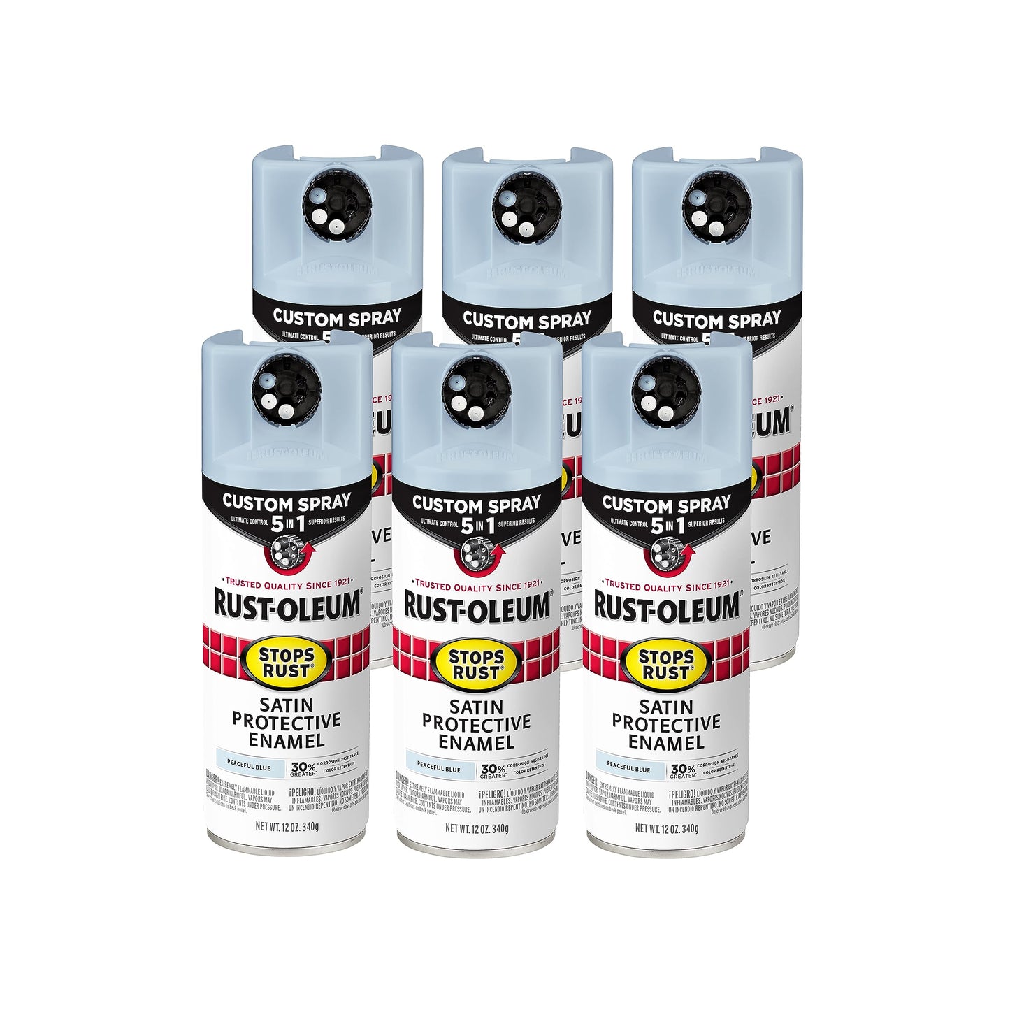 Rust-Oleum 376892 Stops Rust Custom Spray 5-in-1 Spray Paint, 12 oz, Gloss Leather Brown