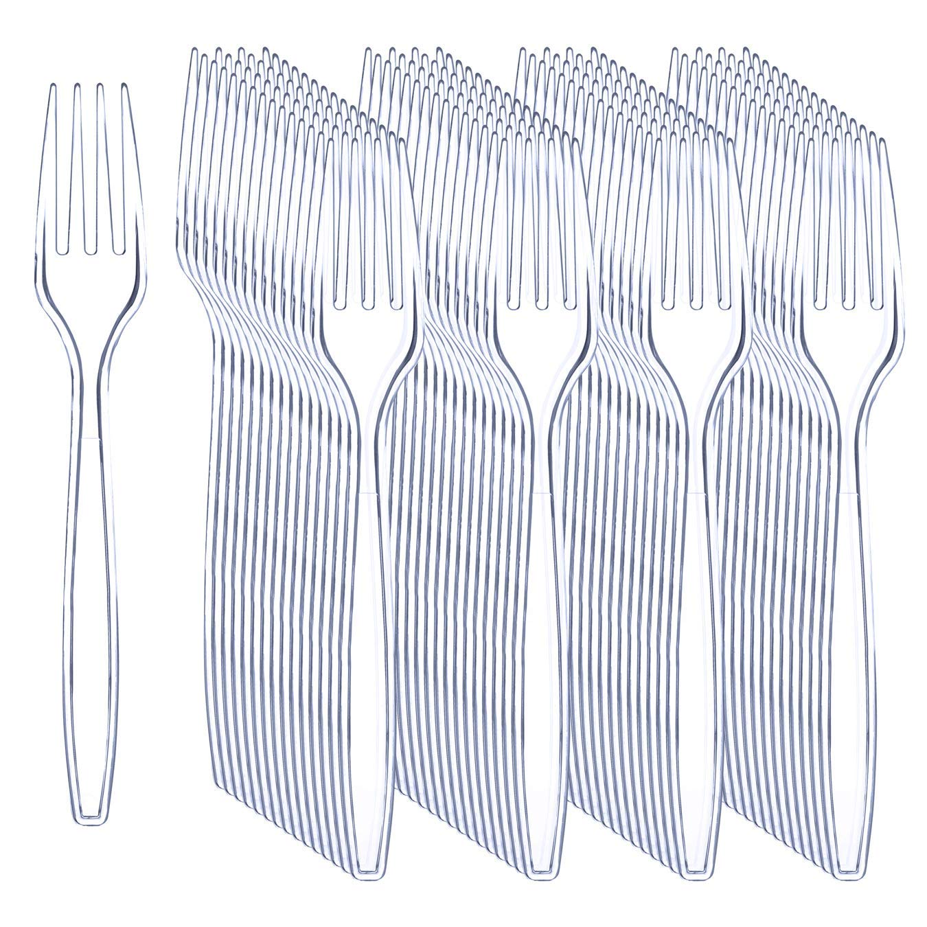 Liacere 360PCS Clear Plastic Knives Disposable - Heavy DutyBPA-Free - Heat Resistant, Solid and Durable Disposable Knives Bulk, Premium Plastic Knives Heavy Duty for Party Supply