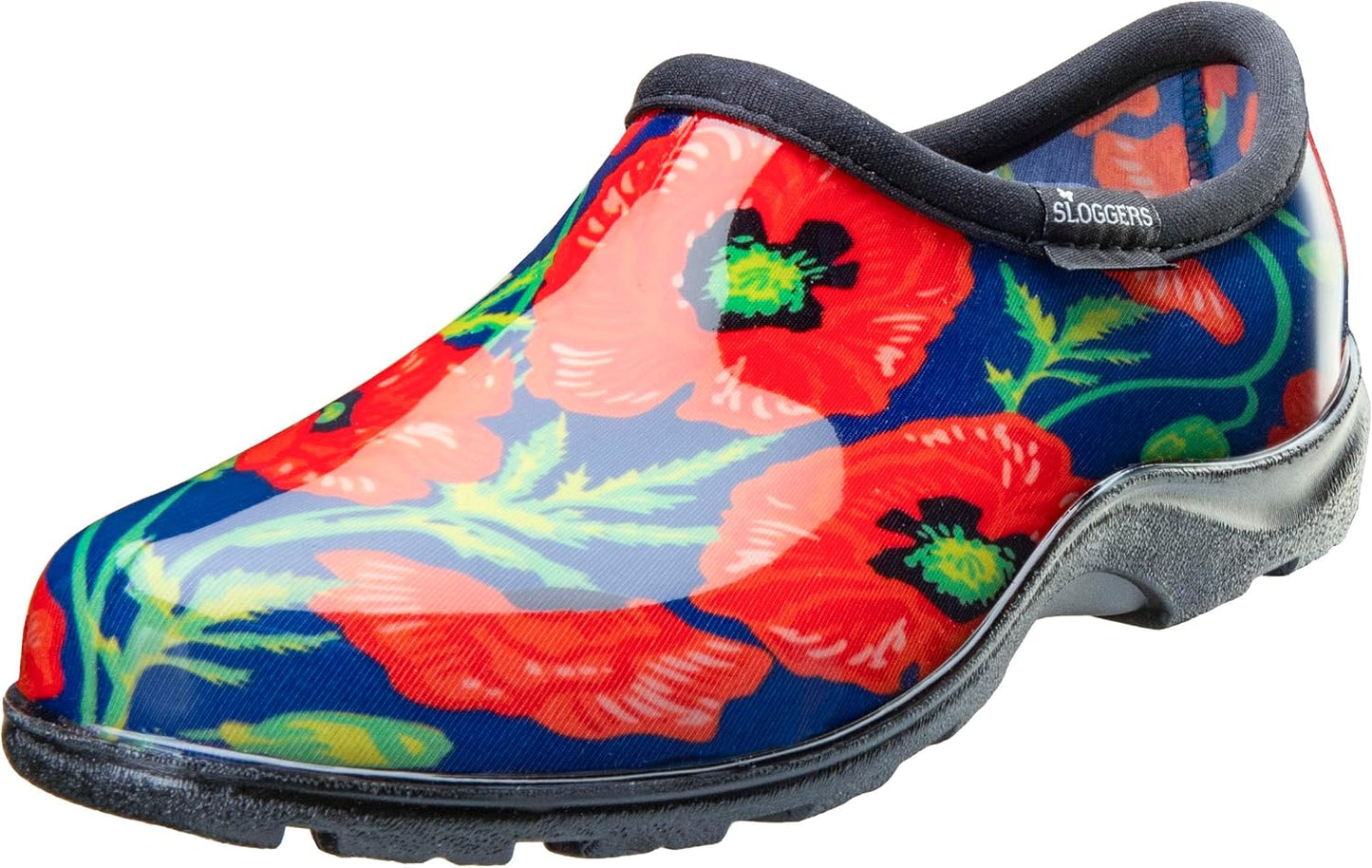 Sloggers Original Waterproof Rain and Garden Shoe for Women– Outdoor Slip-On Garden Clog - Made in The USA with Premium Comfort Insole and Arch Support - Classic Chicken Black, Size 8