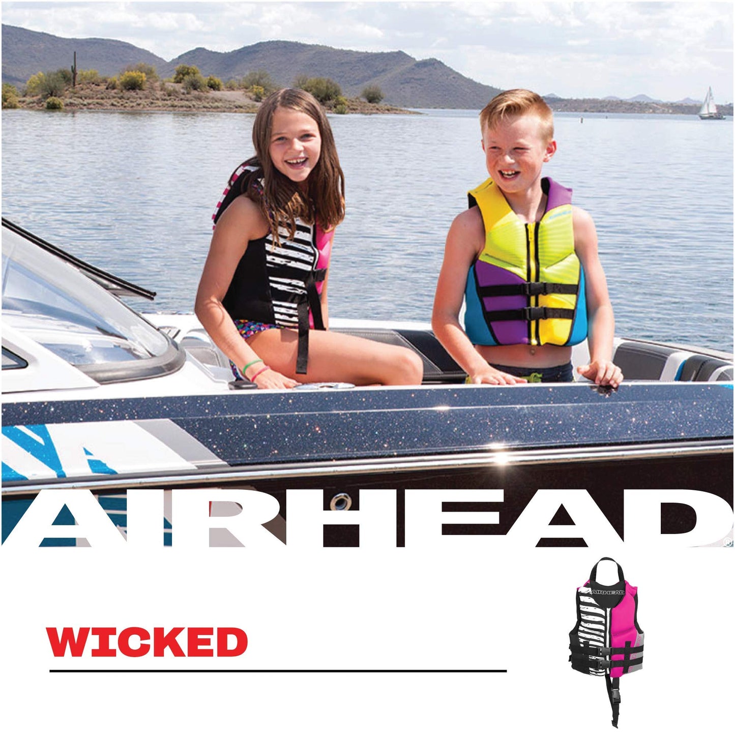 Airhead Wicked Kwik-Dry NeoLite Flex Lift Jacket | US Coast Guard Approved, Designed for Water Sports, Multiple Sizes