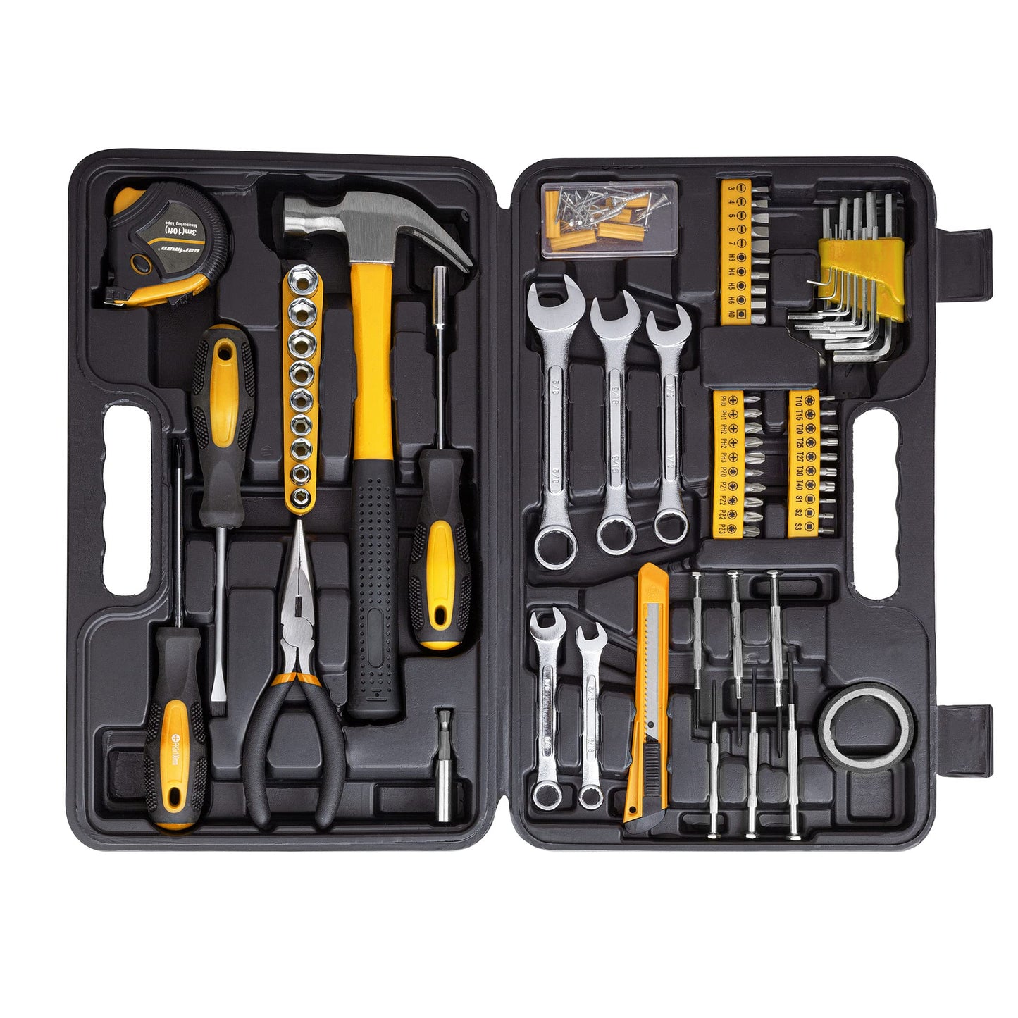 CARTMAN 148 Piece Automotive and Household Tool Set Perfect for Car Enthusiasts and DIY Home Repairs