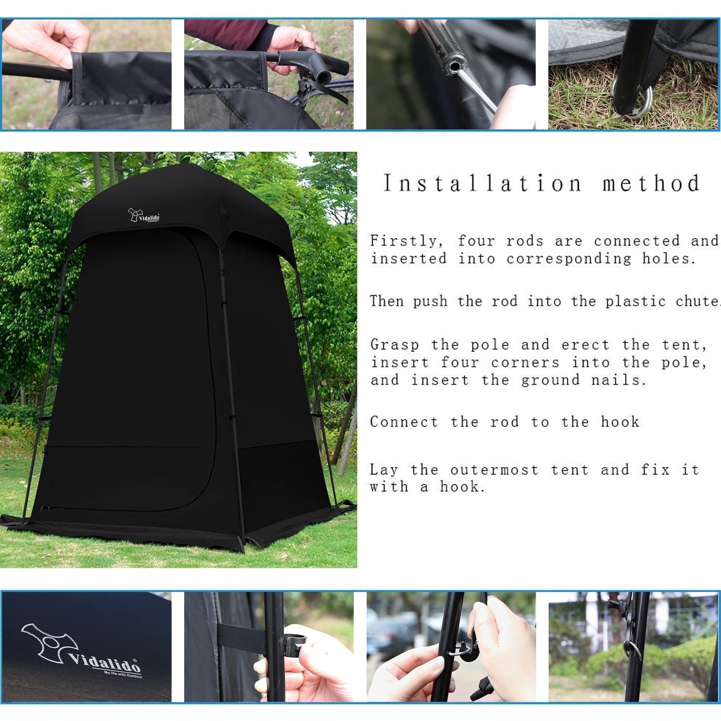 Outdoor Shower Tent Changing Room Privacy Portable Camping Shelters