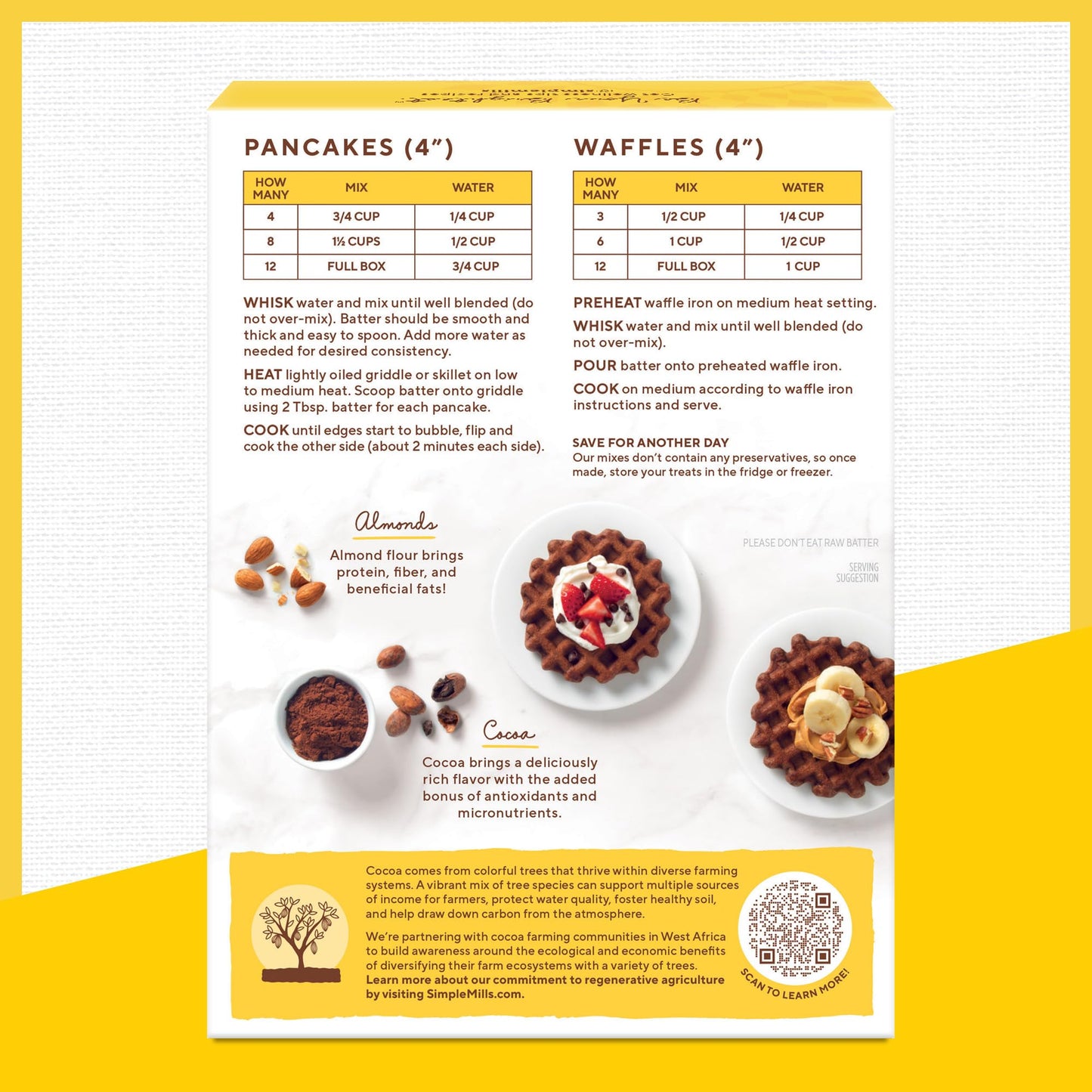 Simple Mills Almond Flour Pancake Mix & Waffle Mix, Gluten Free, Made with whole foods, (Packaging May Vary), 10.7 Ounce (Pack of 1)