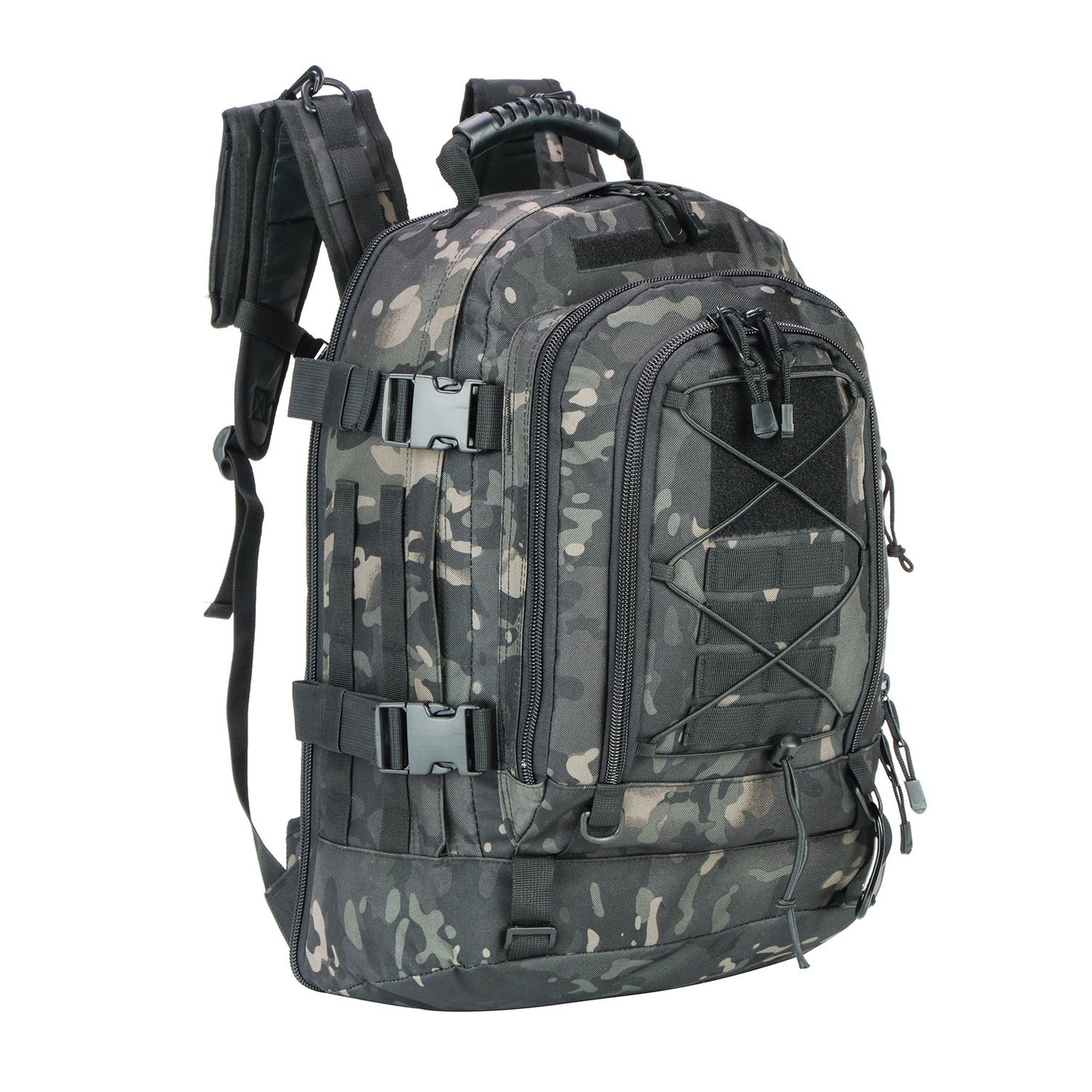 Large Tactical Backpack for Men Military Backpack with DIY System for Travel, Work,Camping,Hunting,Hiking,Sports (GREEN)