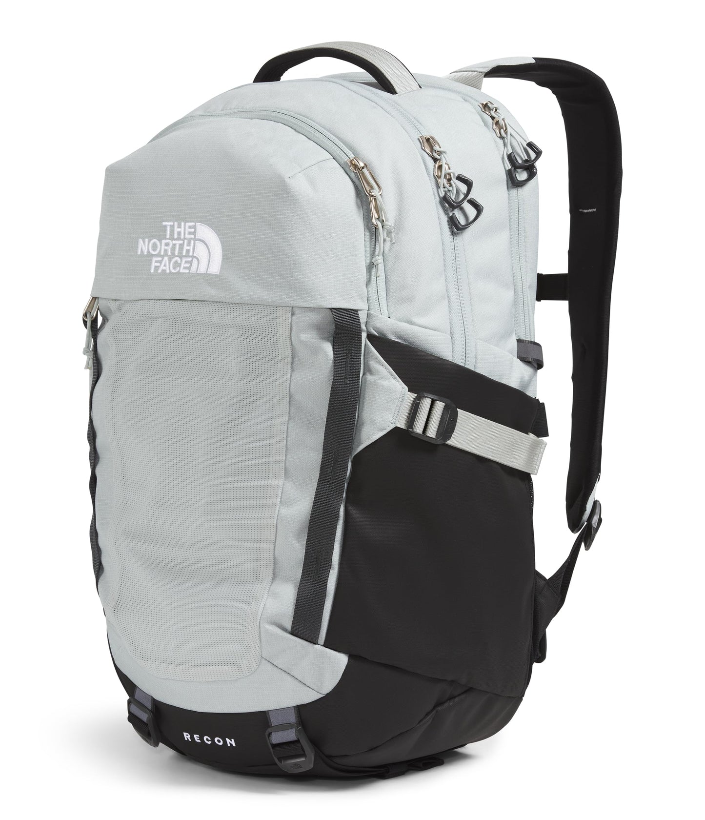 THE NORTH FACE Recon Everyday Laptop Backpack | Daypack with Water Repellent Finish, 16" Laptop Sleeve, 2 Water Bottle Pockets, TNF Black/TNF Black-NPF, One Size