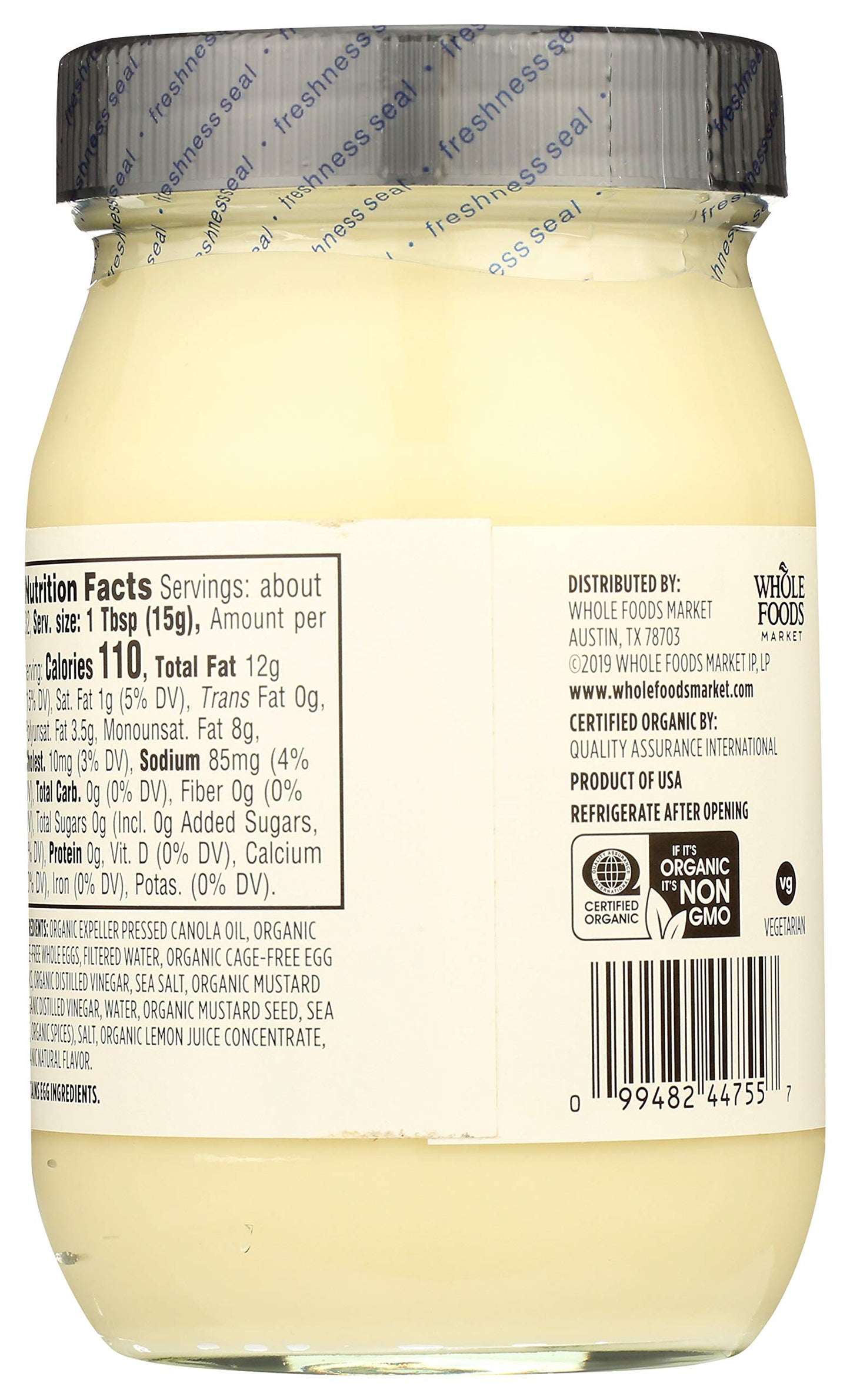 365 by Whole Foods Market, Organic Mayonnaise, 16 Fl Oz