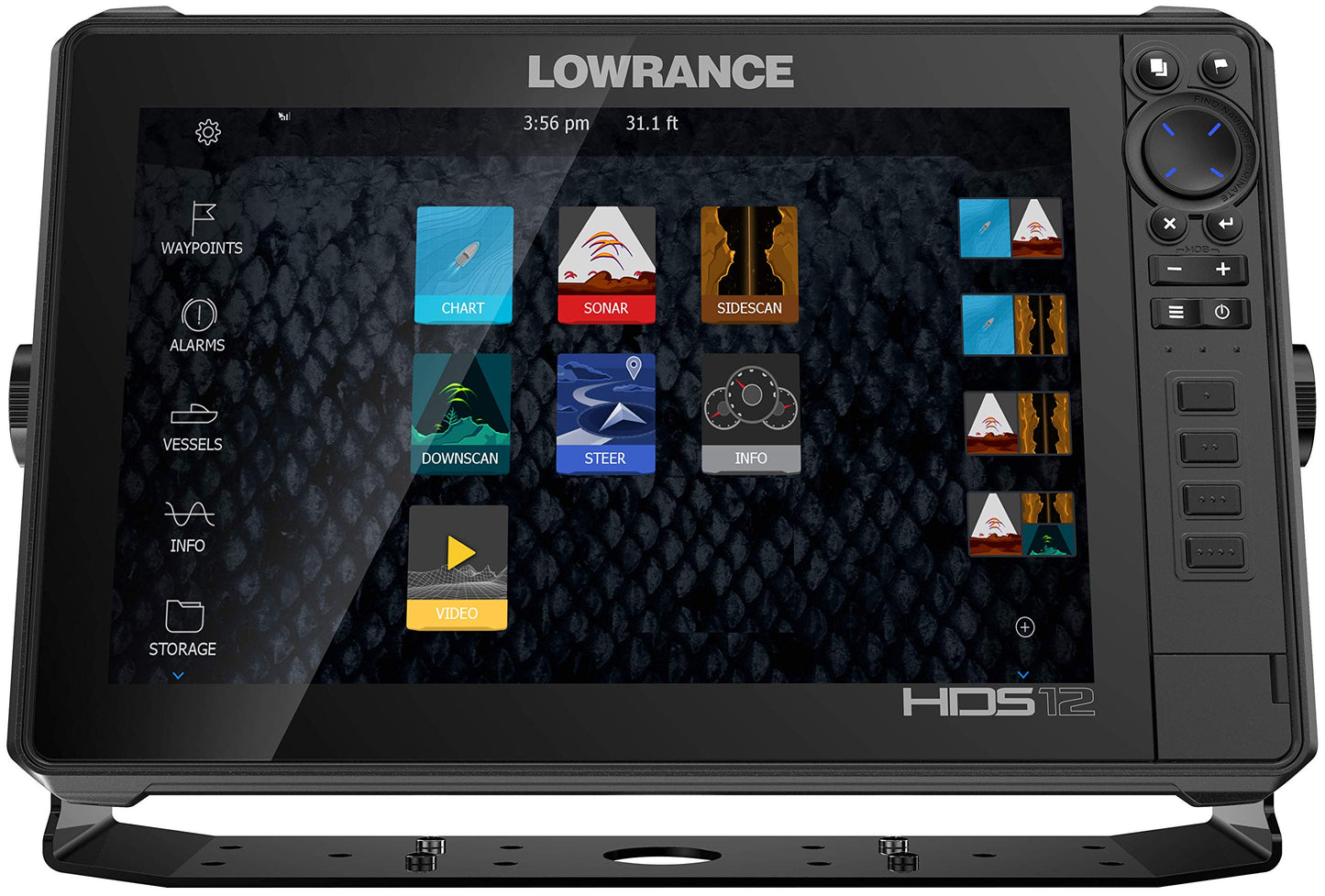 Lowrance HDS-Live Fish Finder, Multi-Touch Screen, Live Sonar Compatible, Preloaded C-MAP US Enhanced Mapping