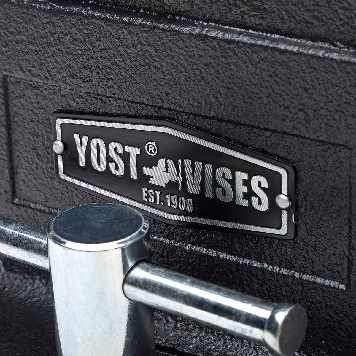 Yost HD550-C Heavy Duty 5-1/2 Inch Mechanics Work Bench Vise | Heavy Duty Woodworking & Metal Work Table with Secure Grip Swivel Base | 60,000 PSI Casting Iron Material with Extra-large Anvil Surface