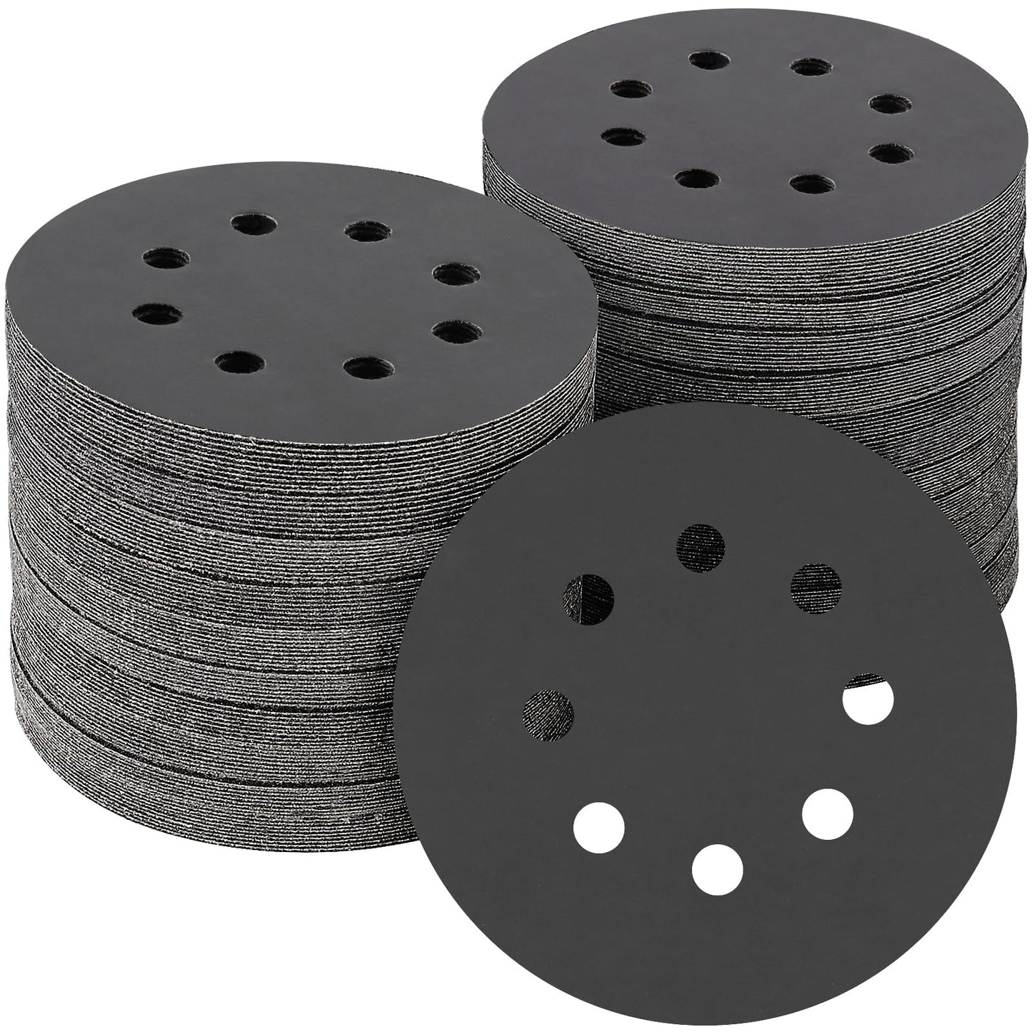 100 PCS 5 Inch Sanding Discs 120 Grit, Round Hook and Loop Sandpaper for Random Orbital Sander