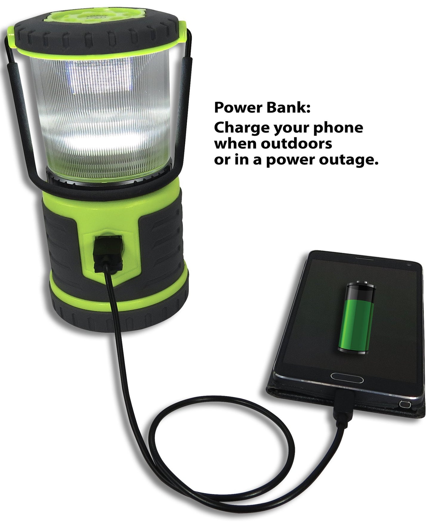USB Rechargeable Camping Lantern, 400 Lumens LED Lantern, Hanging Tent Lamp, 6000mAh Power Bank, 200 Hour, 6 Modes, for Outdoors & Emergency