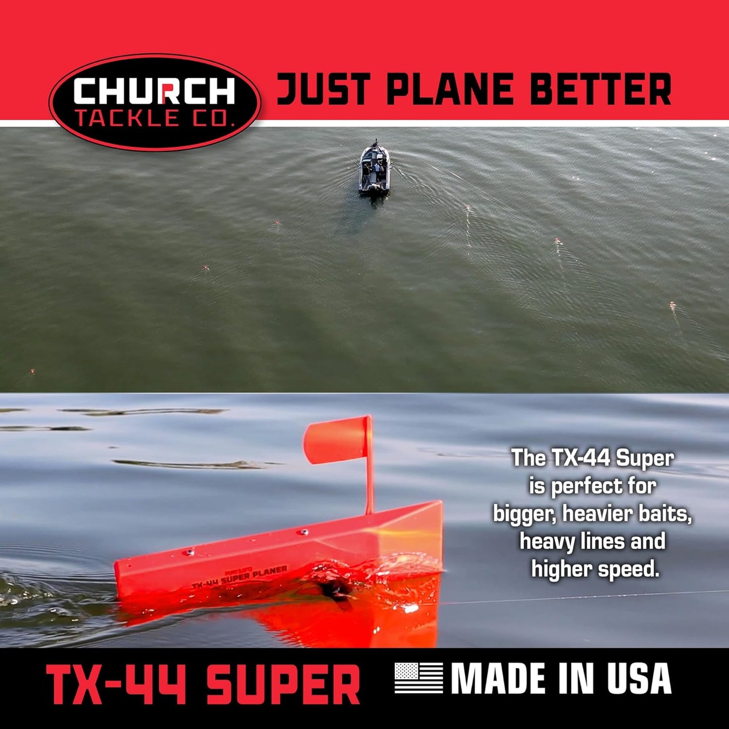 TX-44 Super Planer Board by Church Tackle Co