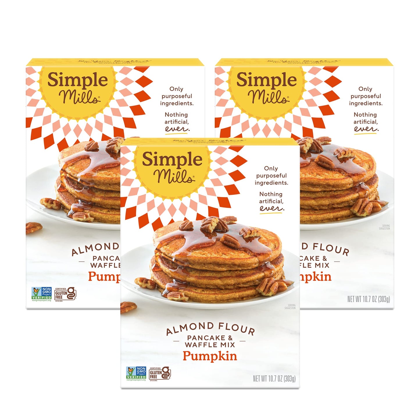 Simple Mills Almond Flour Pancake Mix & Waffle Mix, Gluten Free, Made with whole foods, (Packaging May Vary), 10.7 Ounce (Pack of 1)