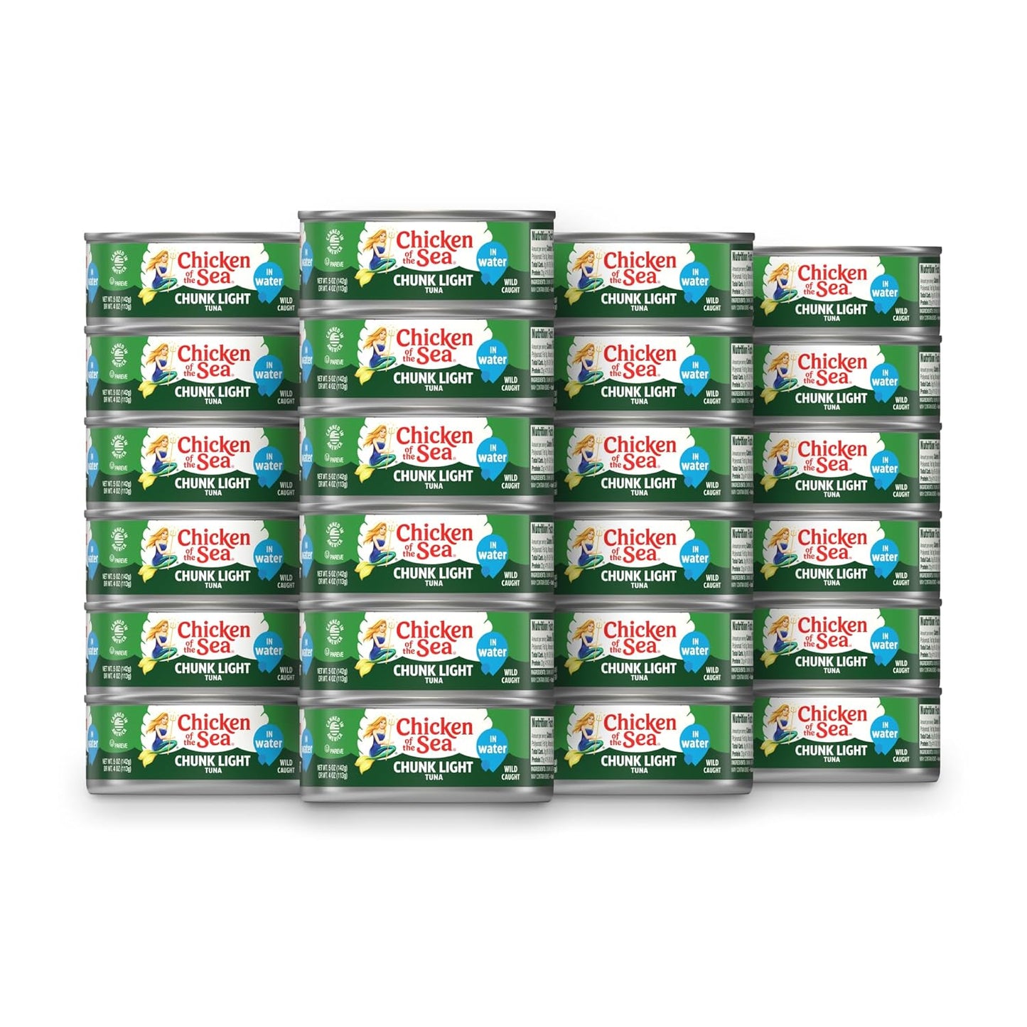Chicken of the Sea Chunk Light Tuna in Water, 5 Ounce Cans (Pack of 10), Wild Caught Canned Tuna