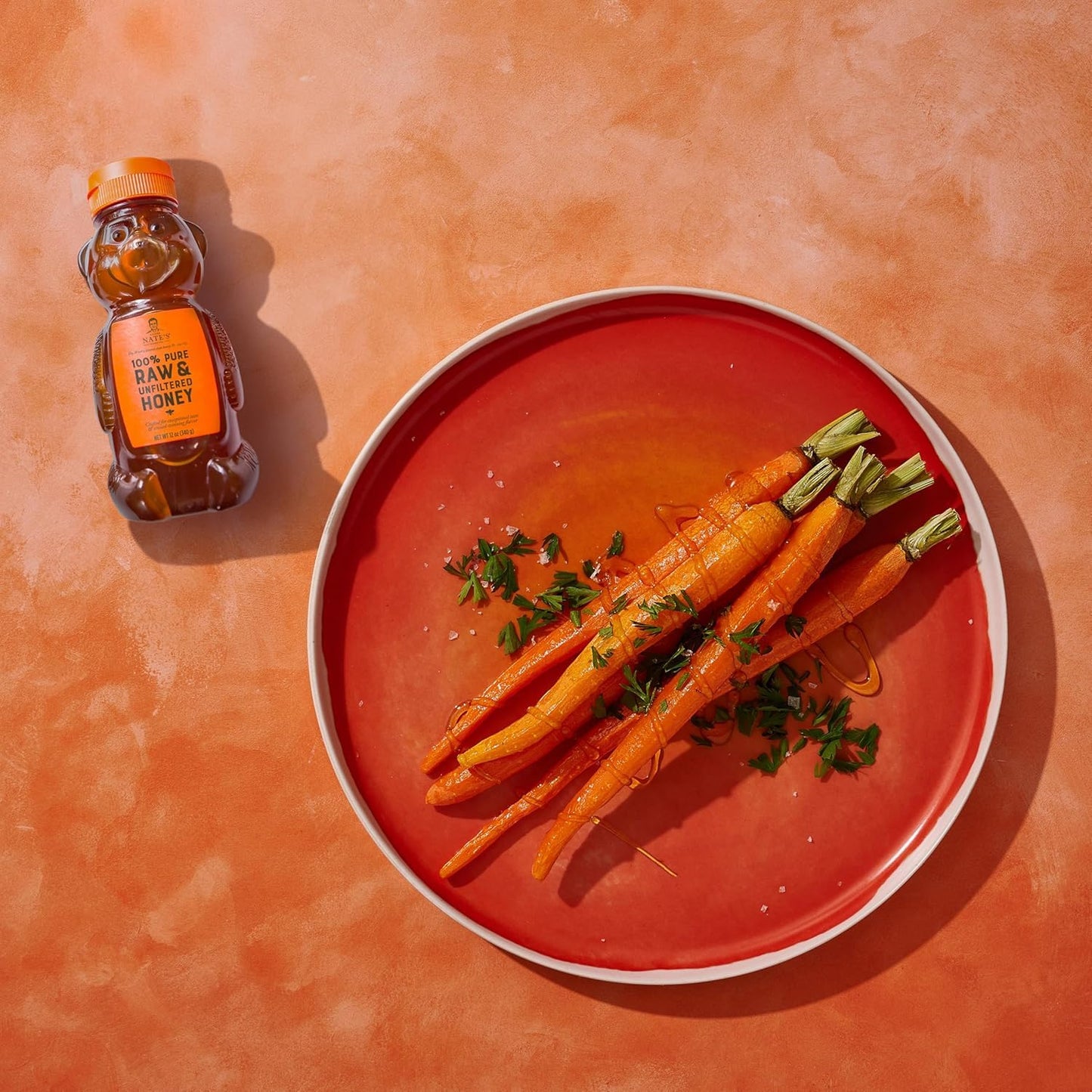Nate's 100% Pure, Raw & Unfiltered Honey - Award-Winning Taste, 16 oz. Squeeze Bottle