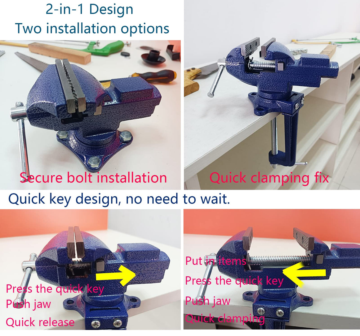 MYTEC Home Vise Clamp-On Vise,2.5"