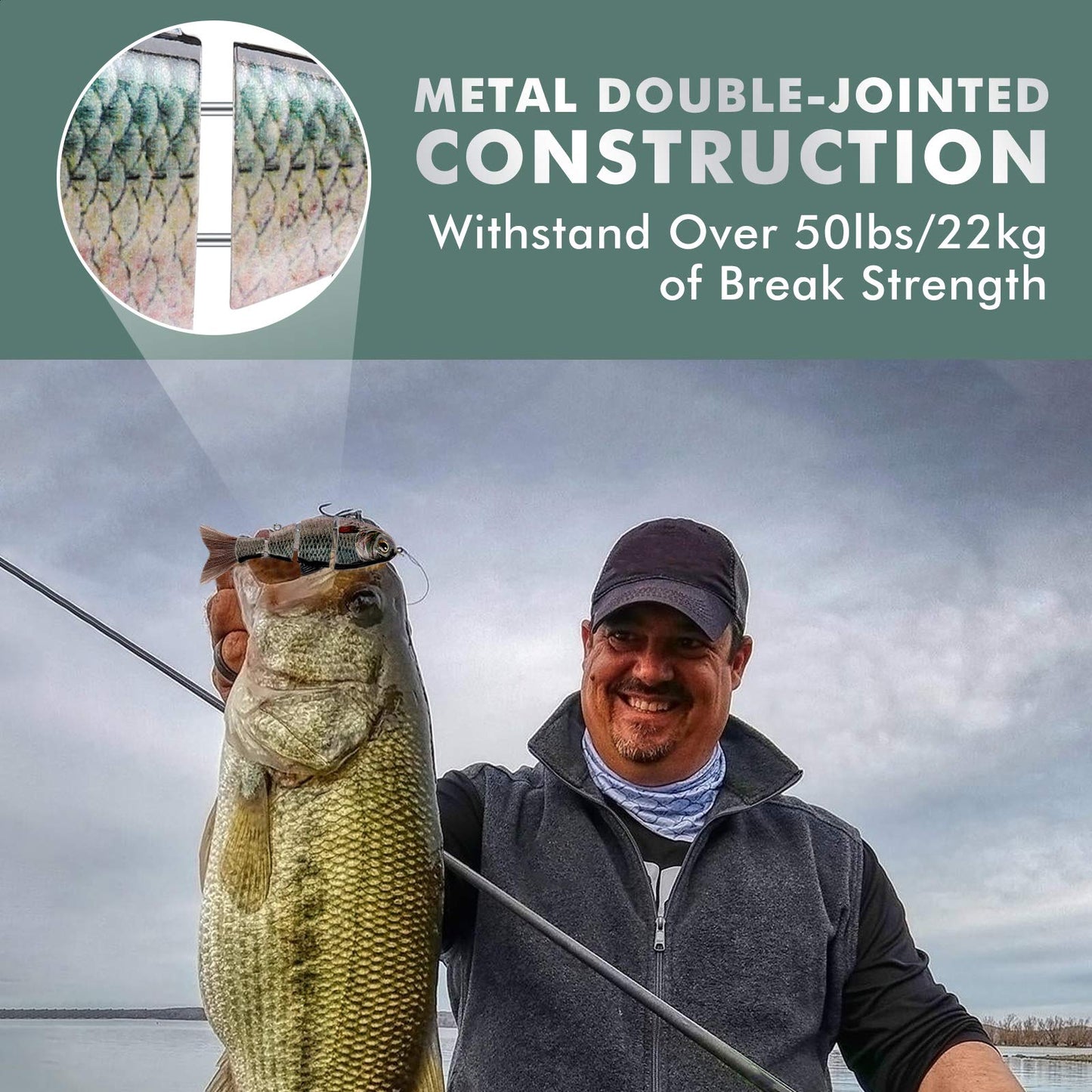 TRUSCEND Swimmax for Freshwater and Saltwater, Lifelike Fishing Lures for Bass Trout Crappie Walleye Pike Bluegill Salmon, Swimbait for Bass Fishing, Amazing Fishing Gear Gifts for Family Fishing