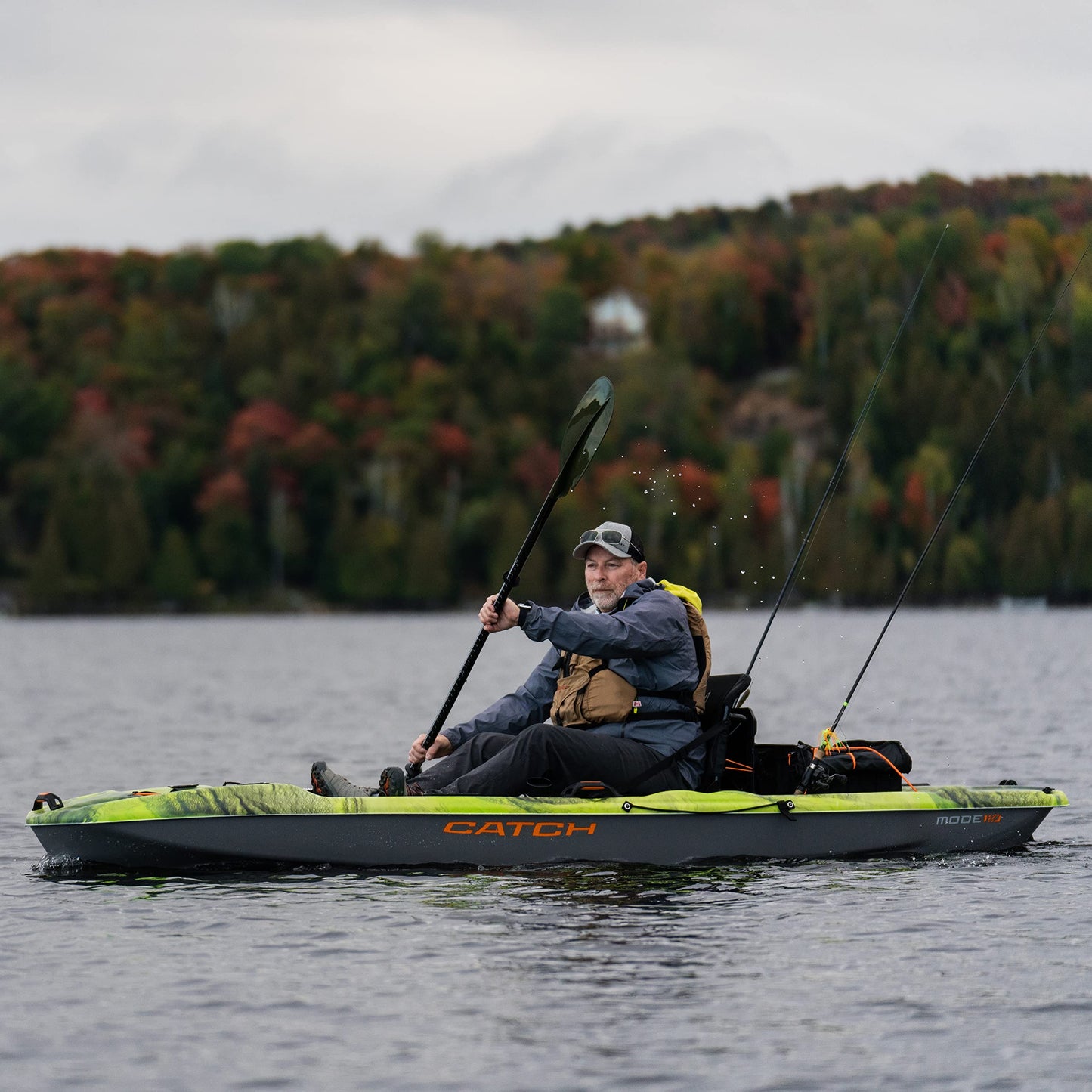Pelican Catch Mode 110 Premium Angler Kayak - Fishing Kayak with Lawnchair - 10.5 ft