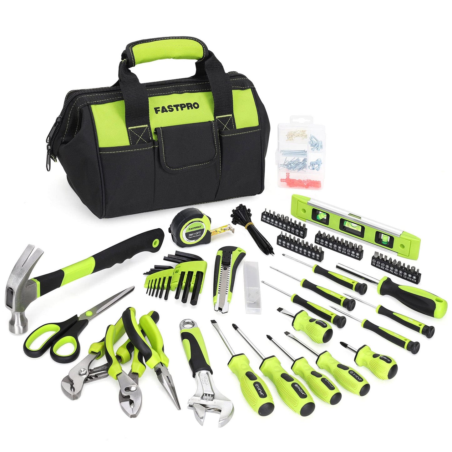 FASTPRO 220-Piece Home Tool Set, Household Repairing Tool Kit