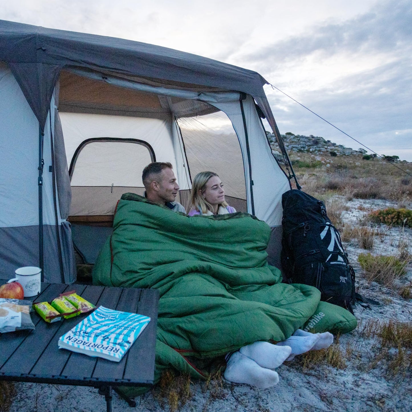Naturehike 0 Degree Flannel Two Person Sleeping Bag with Pillows for Adults, Couples & Family, Doublewide Double Sleeping Bag 2 Person for All Seasons Camping Hiking Backpacking