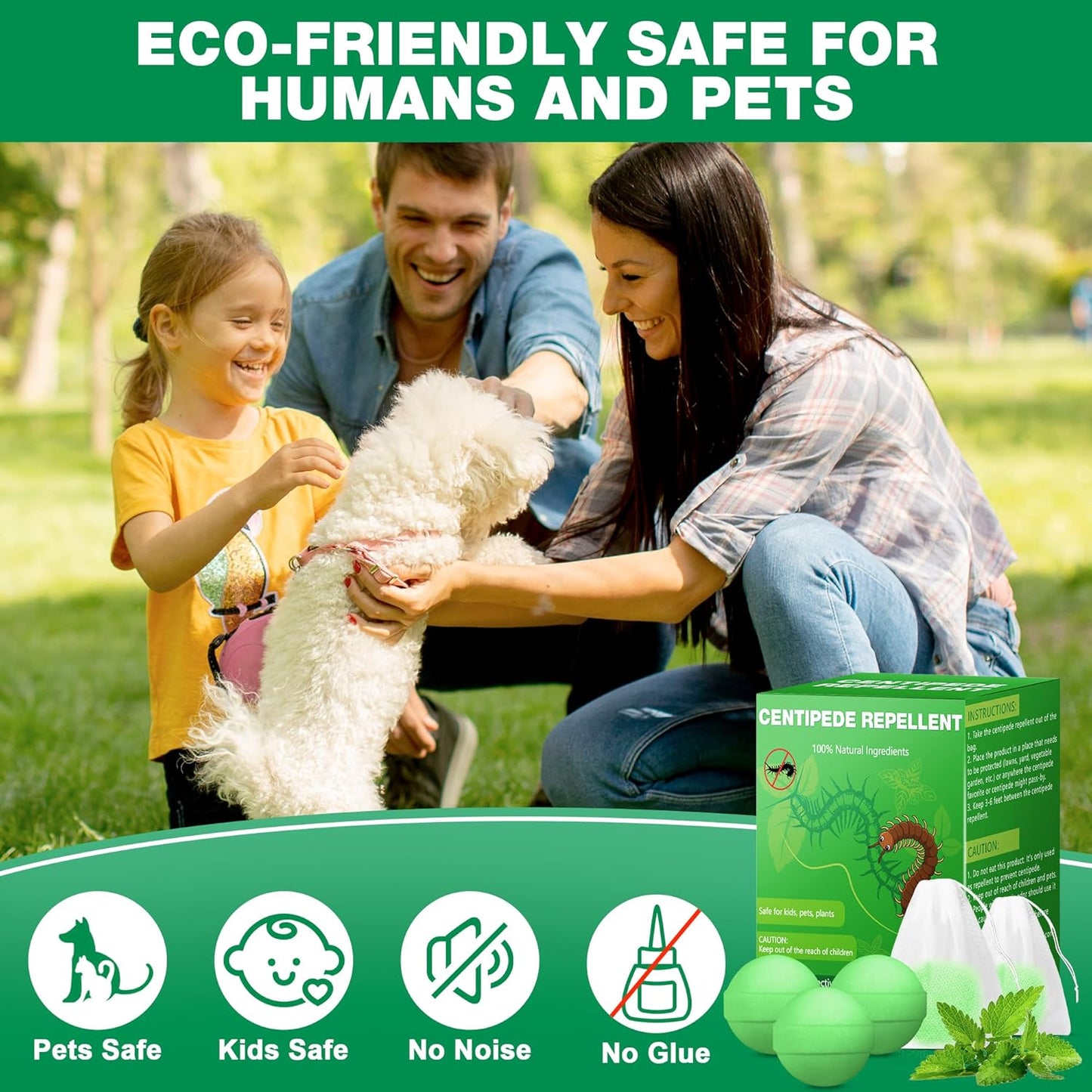 Centipede Away Repellent Balls - 24 Pack House Centipede Repellent Balls for House Garage Outdoor Indoor, Deterrent for Yard Lawn Garden Camping Fishing, Natural Plant Formula Pest Insect Control