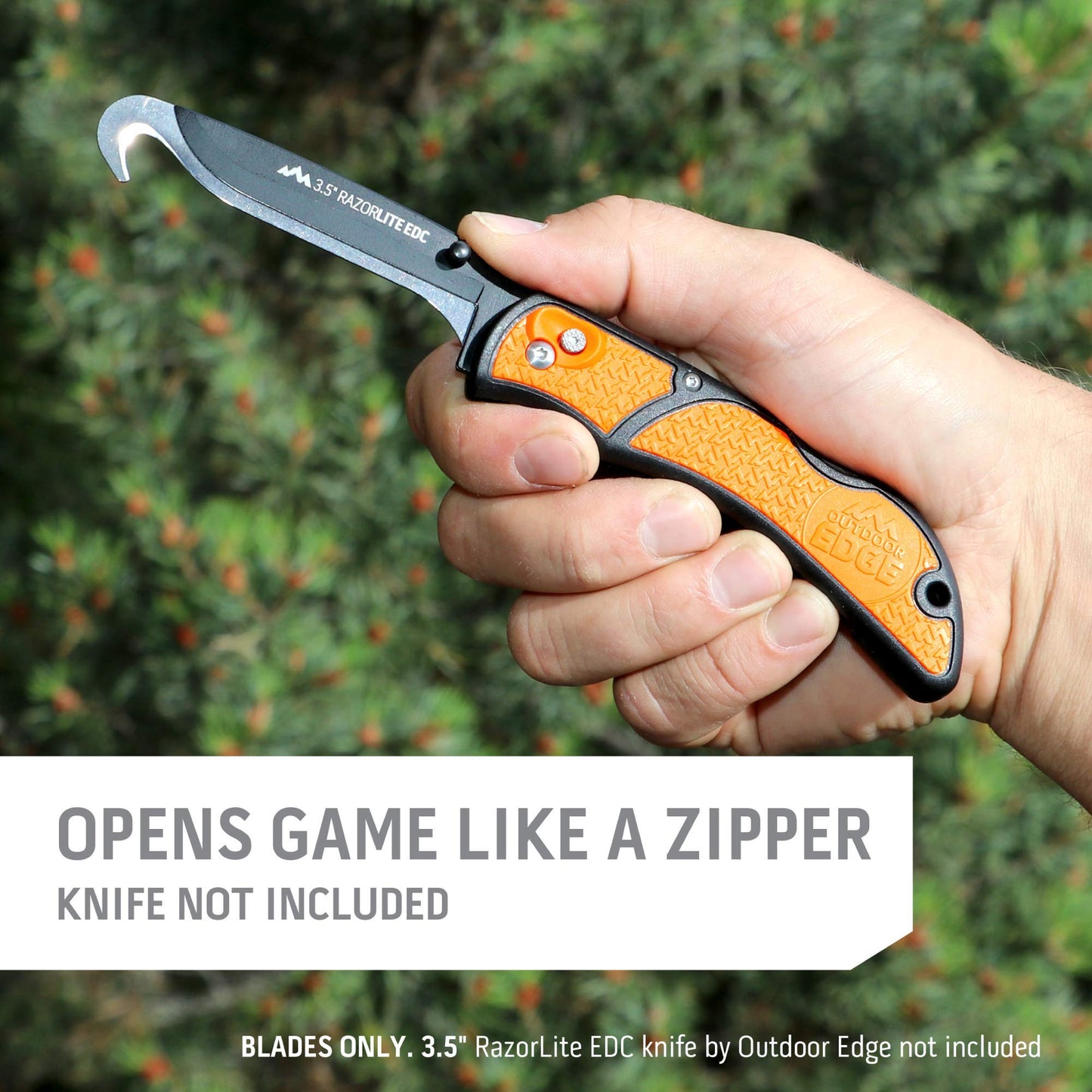 OUTDOOR EDGE 3.5" RazorSafe Replacement Sharp-Point Knife Blades, 24 Piece Value Pack