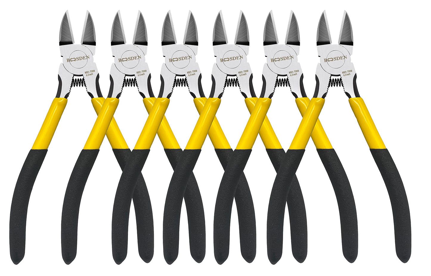 Wire Cutters 10 Pack, 6.5 inch, BOOSDEN Flush Cutters, Spring Loaded Cutting Pliers, Side Cutters, Dykes Cutter, Wire Clippers, Plastic Cutter, Wire Cutters for Jewelry, Floral, Electrical