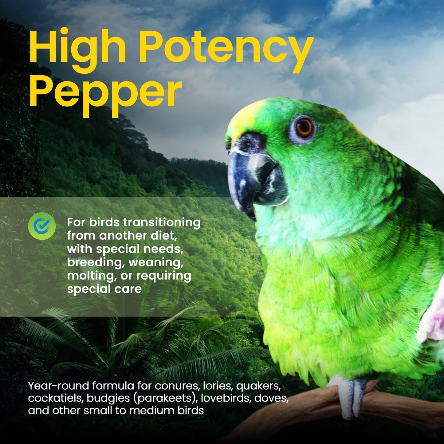 Harrison's Bird Foods High Potency Pepper Certified Organic Non-GMO Formula Pet Bird Food