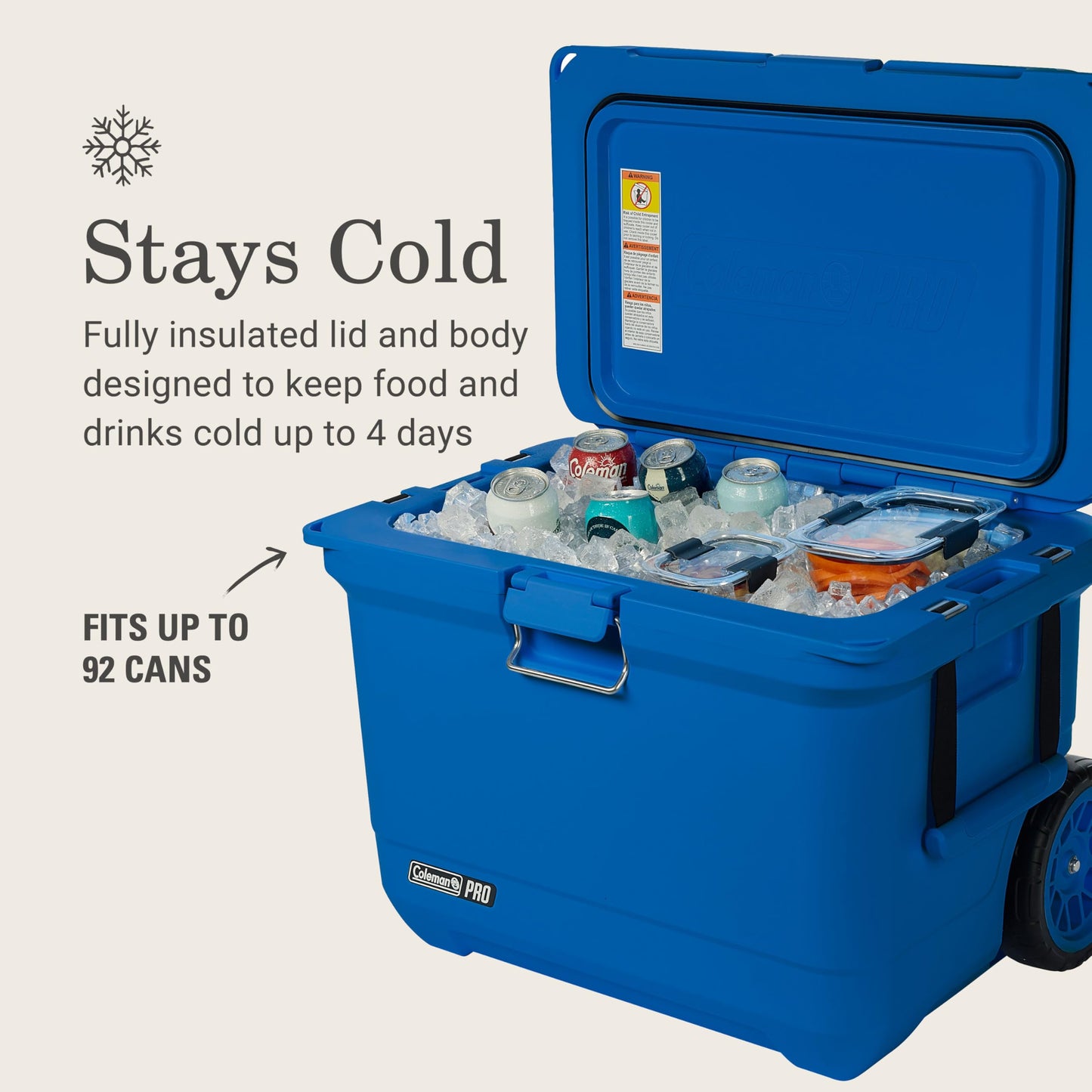 Coleman Pro 25qt Ultra-Light Premium Hard Cooler, Extra-Thick Insulation Keeps Ice up to 3 Days, 36-Can Capacity