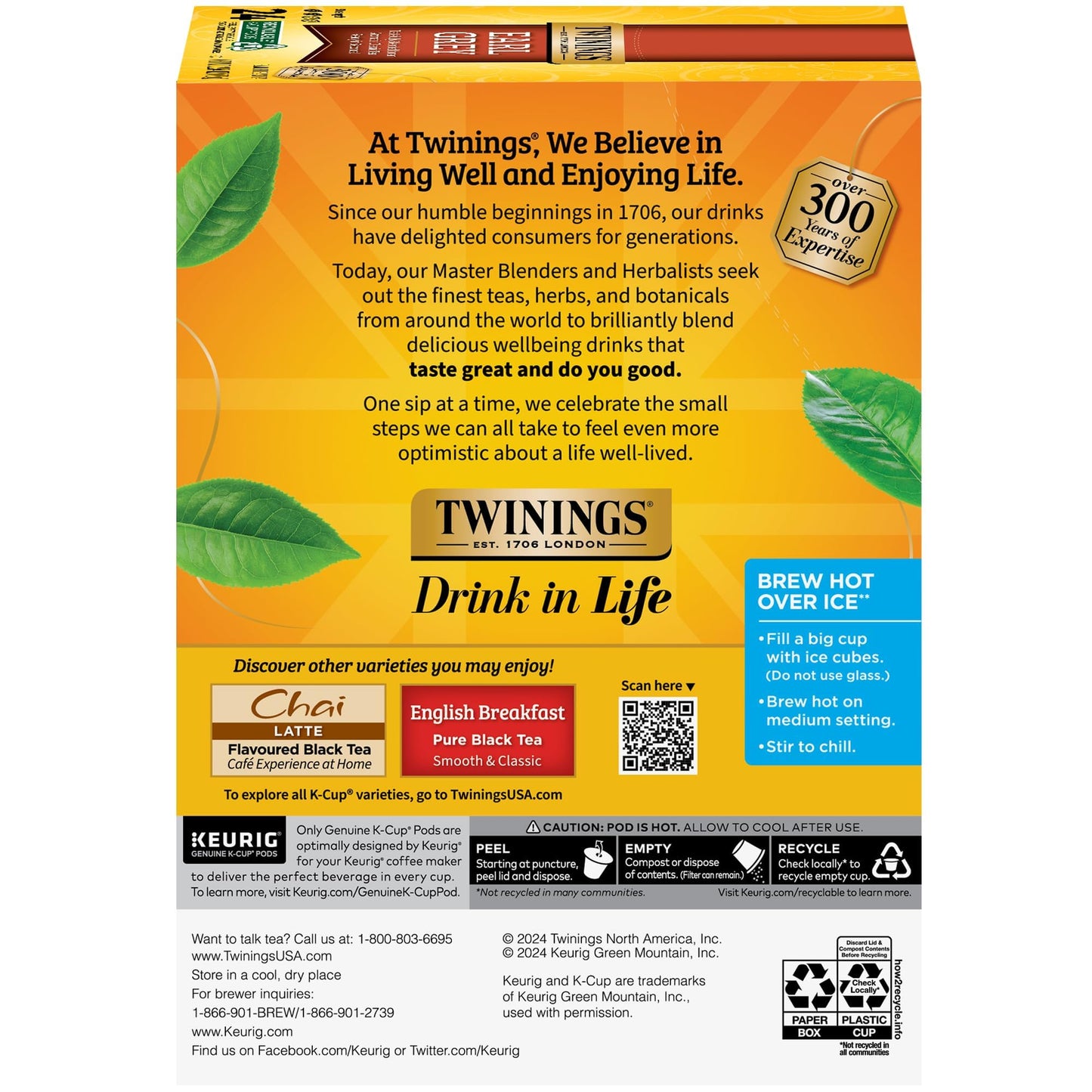Twinings English Breakfast Black Tea K-Cup Pods for Keurig, 24 Count (Pack of 1), Smooth, Flavourful, Robust, Caffeinated, Enjoy Hot or Iced