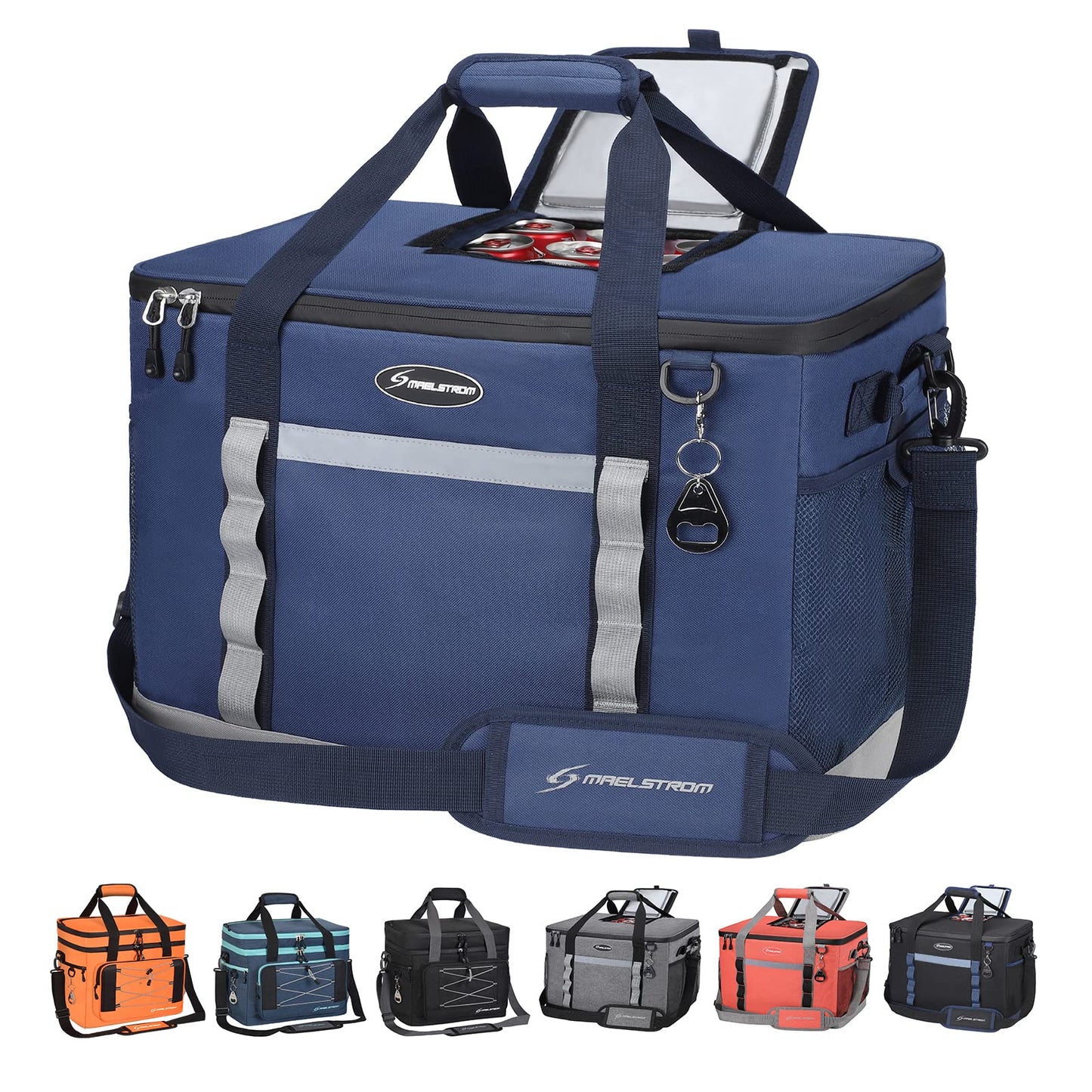 Maelstrom Soft Cooler Bag,Collapsible Soft Sided Cooler,24/30/60/75 Cans Beach Cooler,Ice Chest,Large Leakproof Camping Cooler,Portable Travel Cooler for Grocery Shopping,Camping,Road Trips