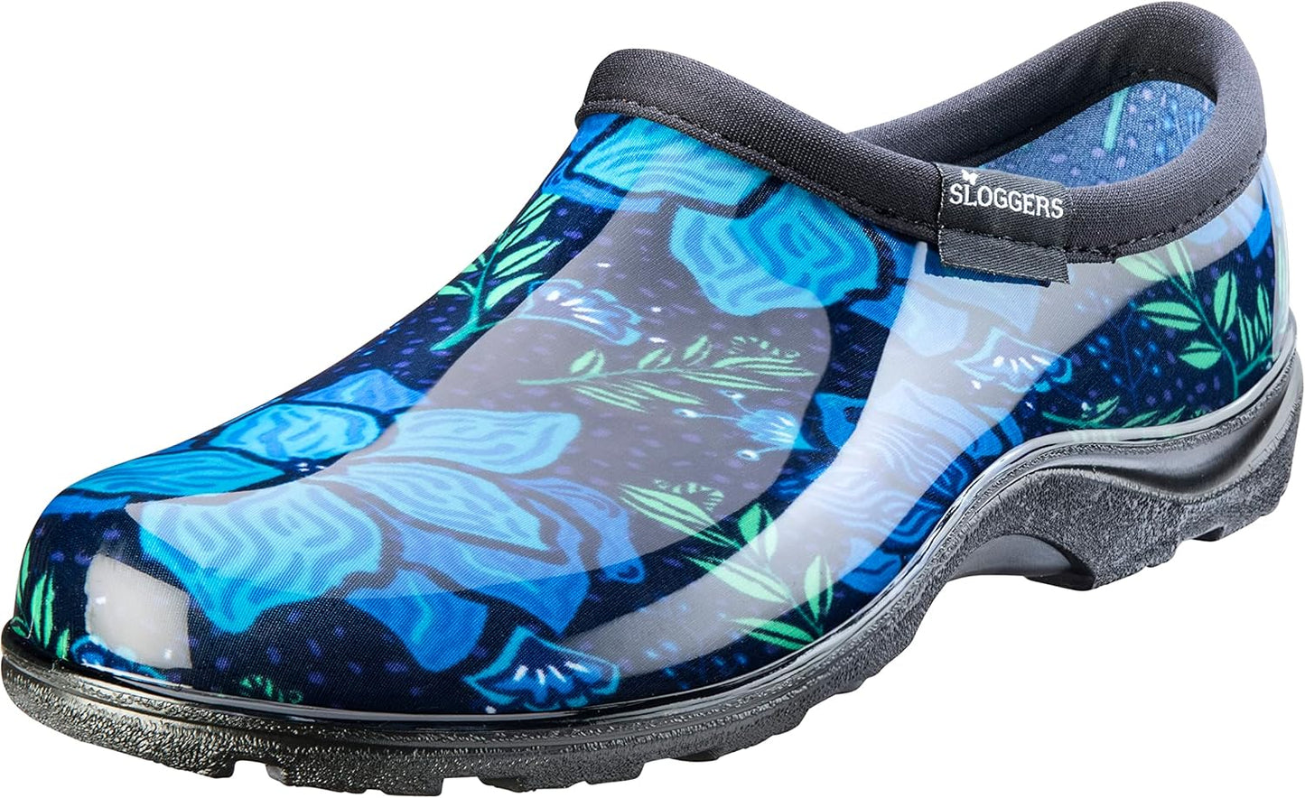 Sloggers Original Waterproof Rain and Garden Shoe for Women– Outdoor Slip-On Garden Clog - Made in The USA with Premium Comfort Insole and Arch Support - Classic Chicken Black, Size 8