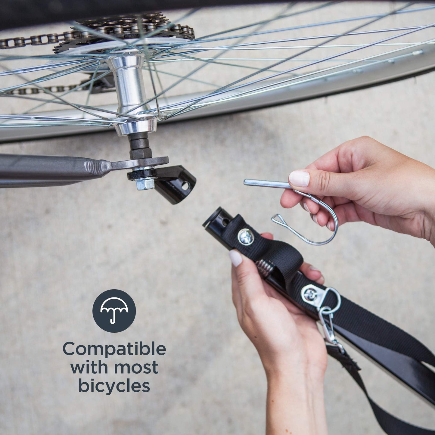 Coupler Attachments for Instep and Schwinn Bike Trailers, Angled Coupler for a Wide Range of Bicycle Sizes, Models, and Styles , Black