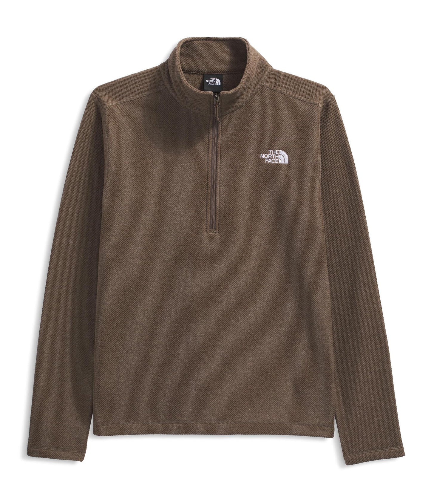 THE NORTH FACE Men's Textured Cap Rock 1/4 Zip Pullover | Fleece Jacket, Fold Over Collar & Embroidered Logo