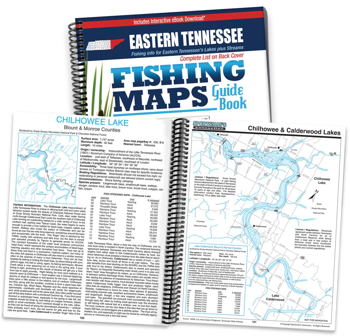 Eastern Tennessee Fishing Map Guide (Fishing Maps Guides Book)