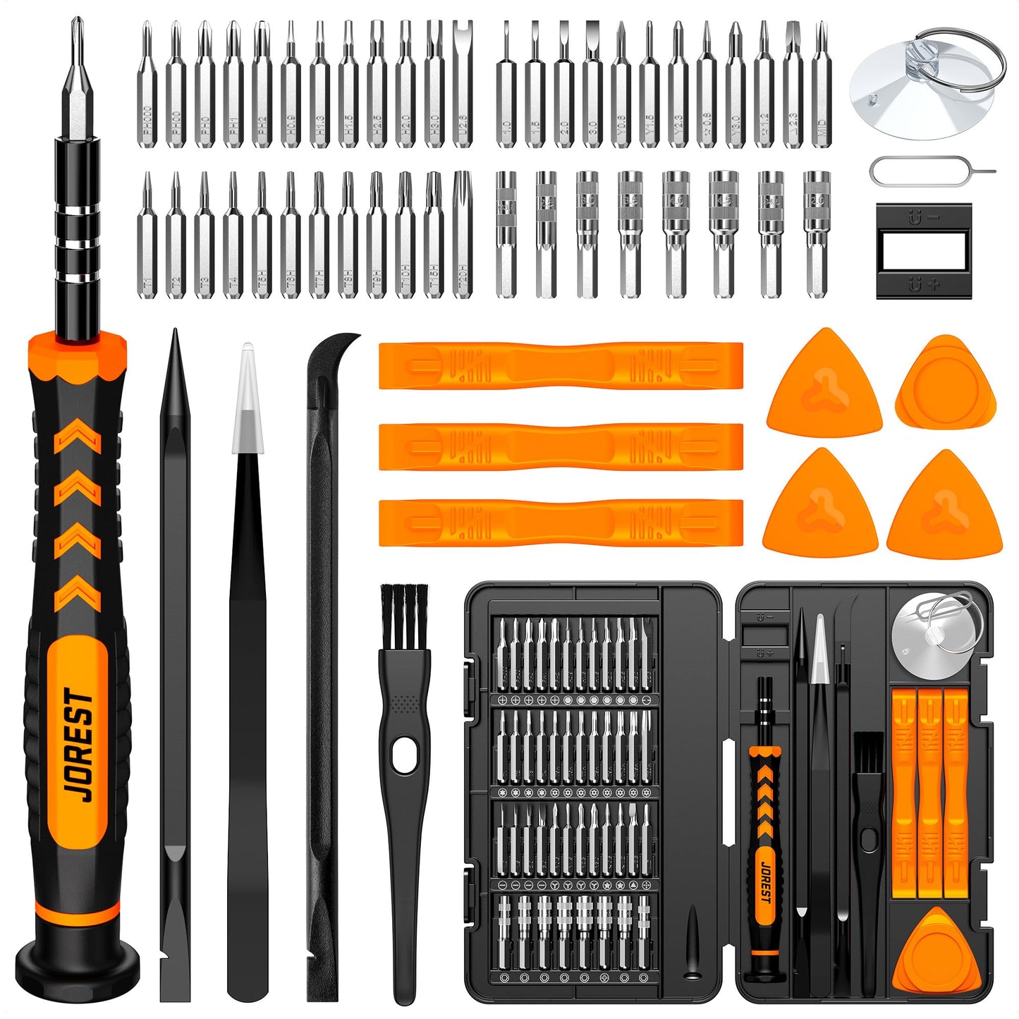 JOREST 152 in 1 Precision Screwdriver Set, Tool Gifts for Men, Magnetic Tool Kit with Torx Triwing Bits, Repair for Electronics,Macbook, Laptop, PC, RC, PS5, iphone,Jewelers, XBOX, Glasses