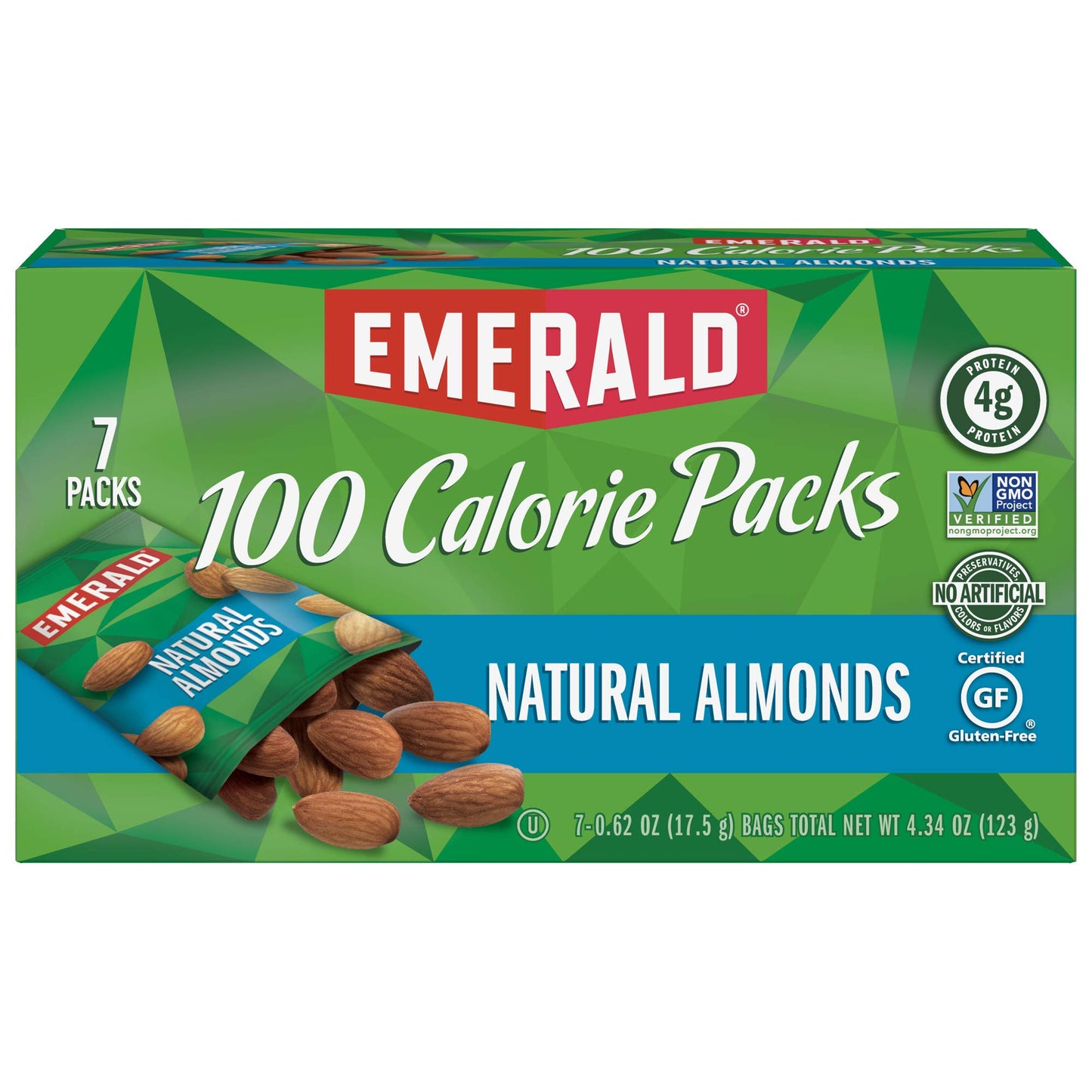 Emerald Nuts Mixed Nuts Variety Pack 18ct (1-Pack) , 100-Calorie Individual Packs , Features Dry Roasted Almonds, Natural Almonds & Walnuts, and Roasted & Salted Cashews