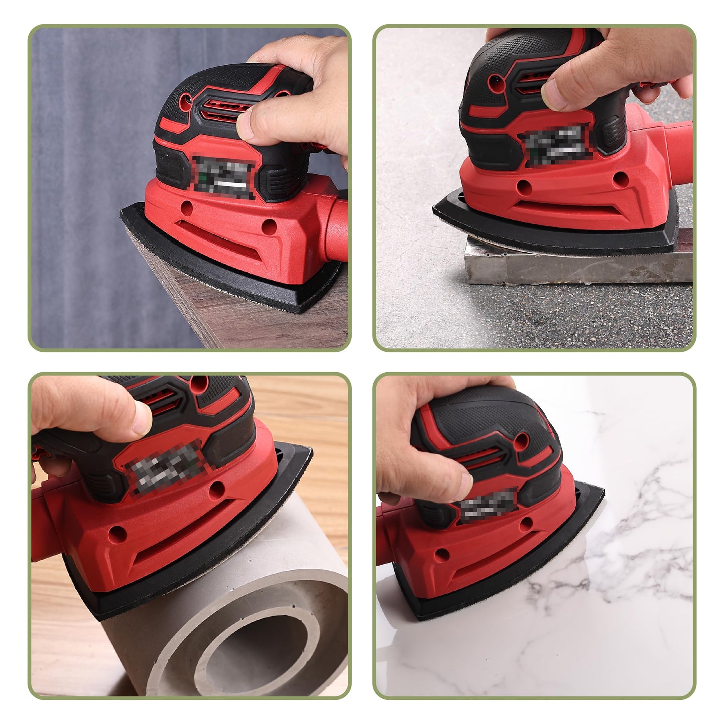 Bates- Mouse Detail Sander Sanding Pads, 30 pcs, 40/80/120/180/240 Grits, Palm Sander Sandpaper