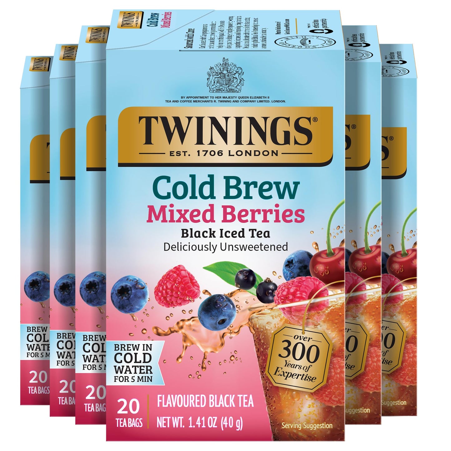 Twinings English Breakfast Black Tea Individually Wrapped Bags, 100 Count (Pack of 1), Smooth, Flavourful, and Robust, Caffeinated, Enjoy Hot or Iced, 100 Teabags