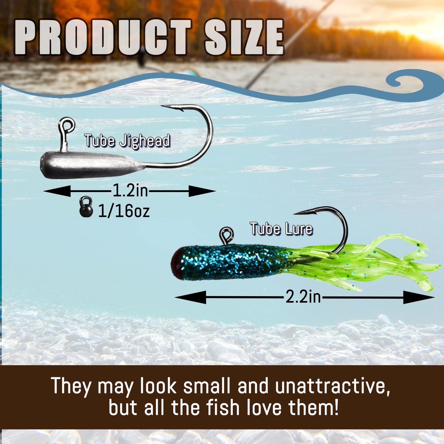 Crappie Lures Tube Lures Jigs Heads Worms Swimbaits Kit, 165, 124, 50 Pcs Pre-Rigged Crappie Jigs Tube Hooks Soft Plastic Grub Worms Baits for Bass Trout Freshwater Saltwater Fishing