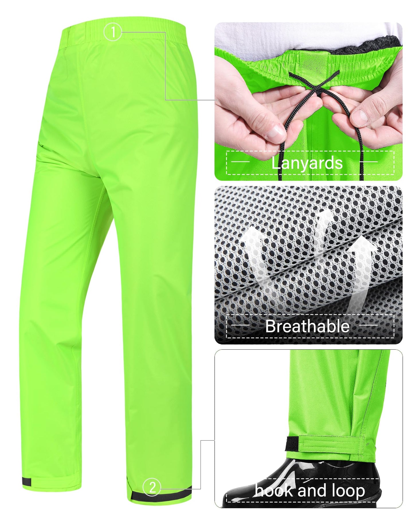 iCreek Rain Suit Waterproof Jacket and Trouser Suit Raincoat for Men and Women Outdoor All-Sport Breathable Anti-storm