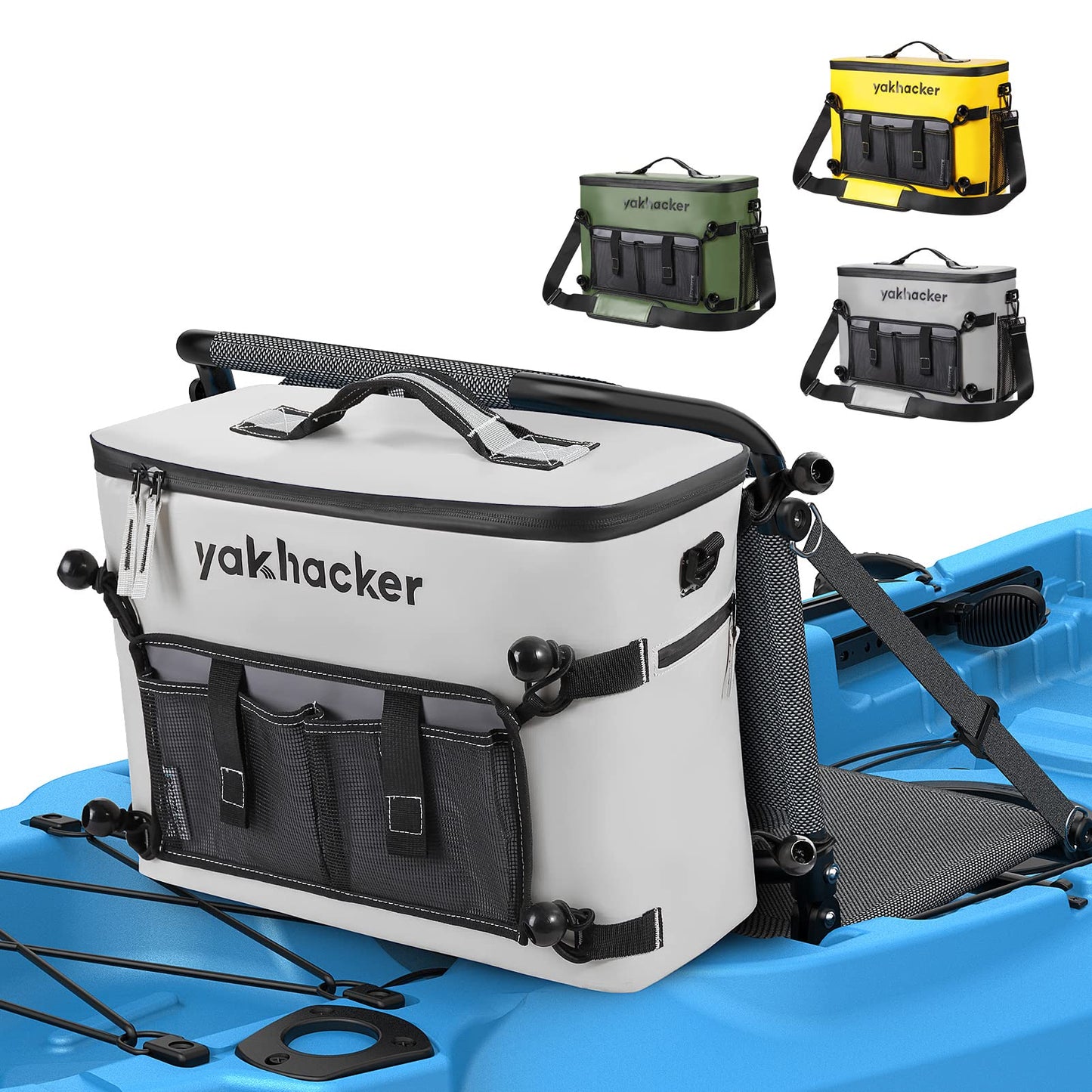 Kayak Cooler, Waterproof Seat Back Cooler for Kayaks with Lawn-Chair Style Seats, Kayak Accessories Cooler Bag, Portable Ice Chest Cooler for Kayaking, Travel, Lunch, Beaches &Trips