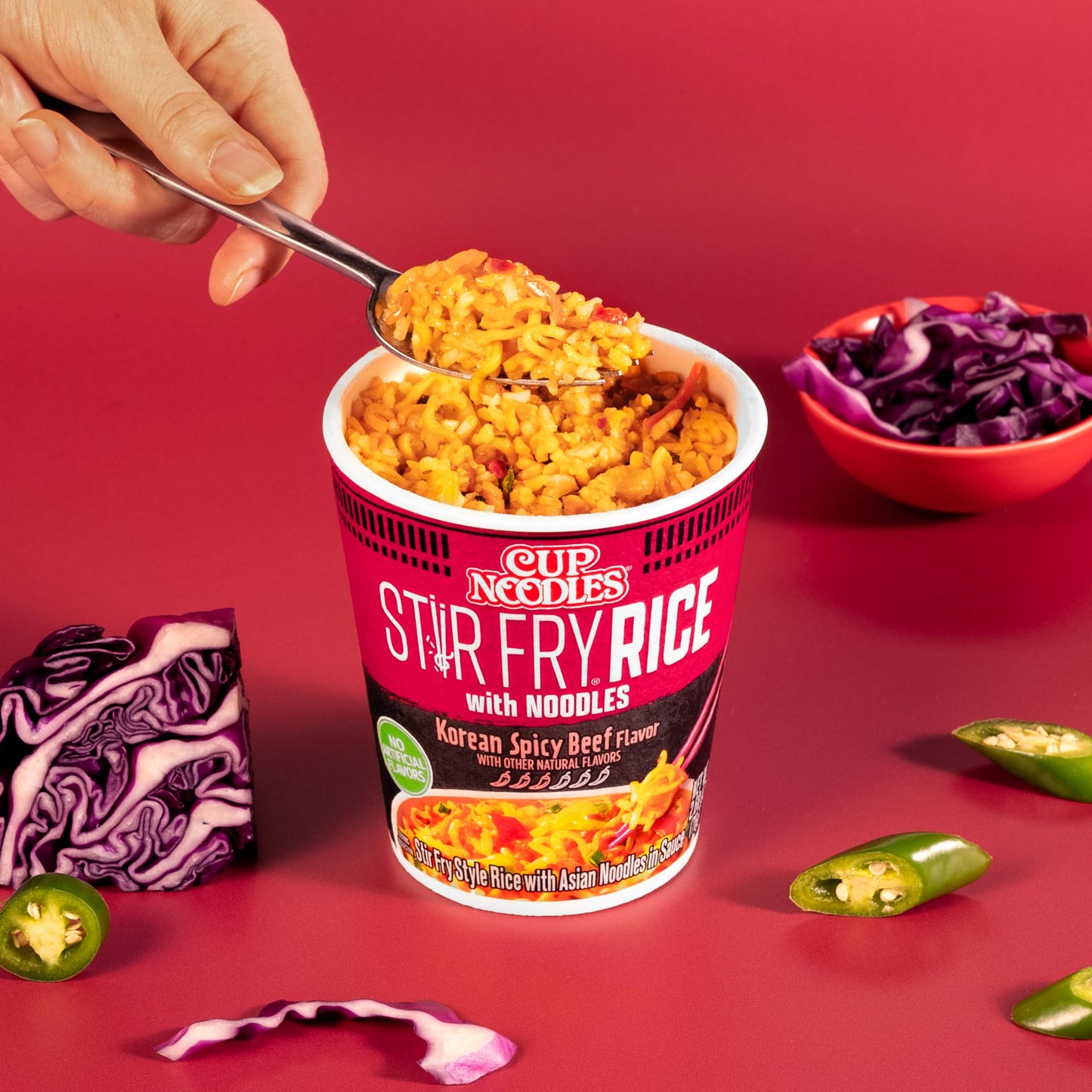 Nissin Cup Noodles Soup, Beef Flavor, Microwaveable Paper Cups, Instant Ramen, 2.25 Ounce (Pack of 12)