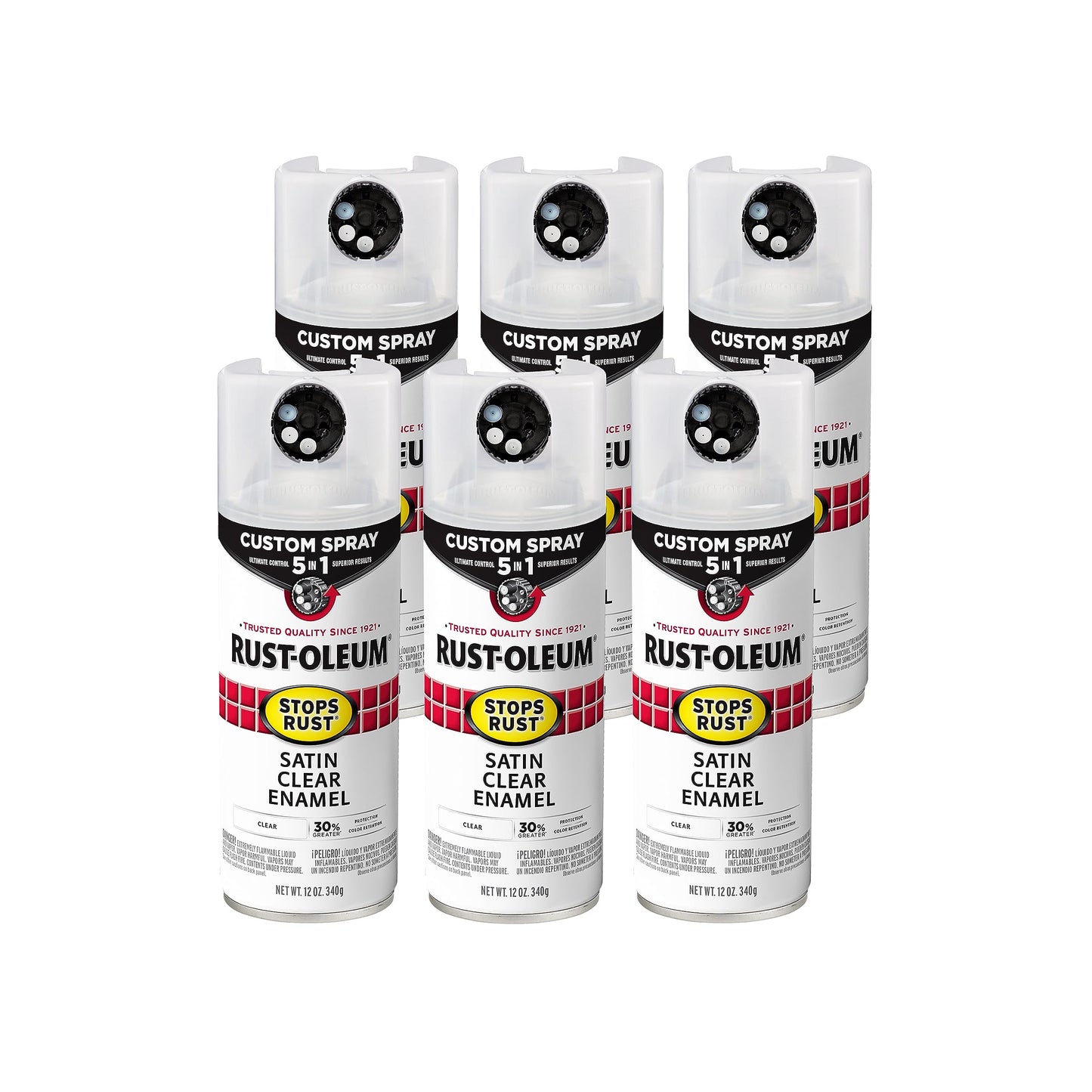 Rust-Oleum 376892 Stops Rust Custom Spray 5-in-1 Spray Paint, 12 oz, Gloss Leather Brown