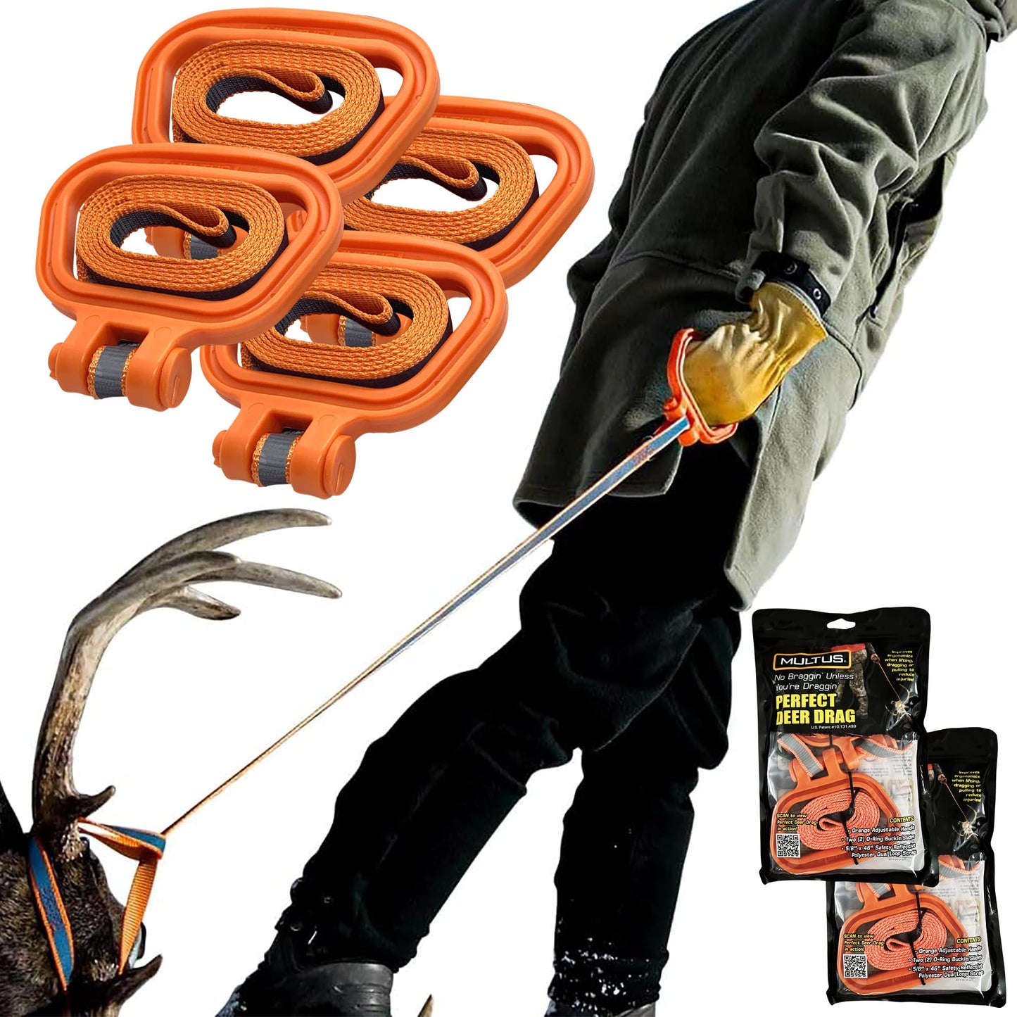 MULTUS Perfect Deer Drag Rope - Unique Hunting Gifts for Men - Essential Hunting Gear and Accessories - Deer Pull Strap