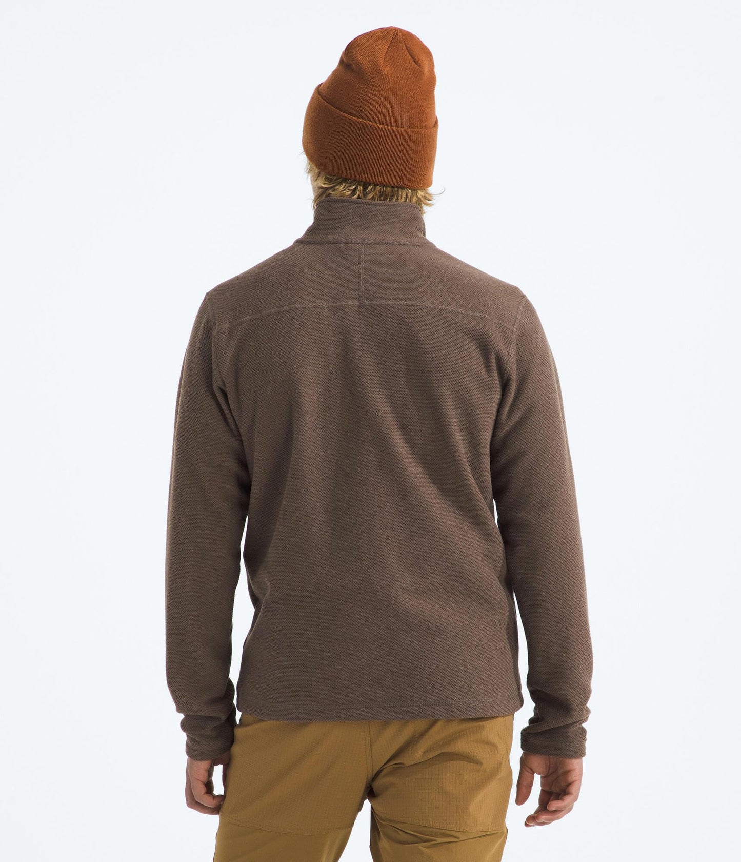 THE NORTH FACE Men's Textured Cap Rock 1/4 Zip Pullover | Fleece Jacket, Fold Over Collar & Embroidered Logo