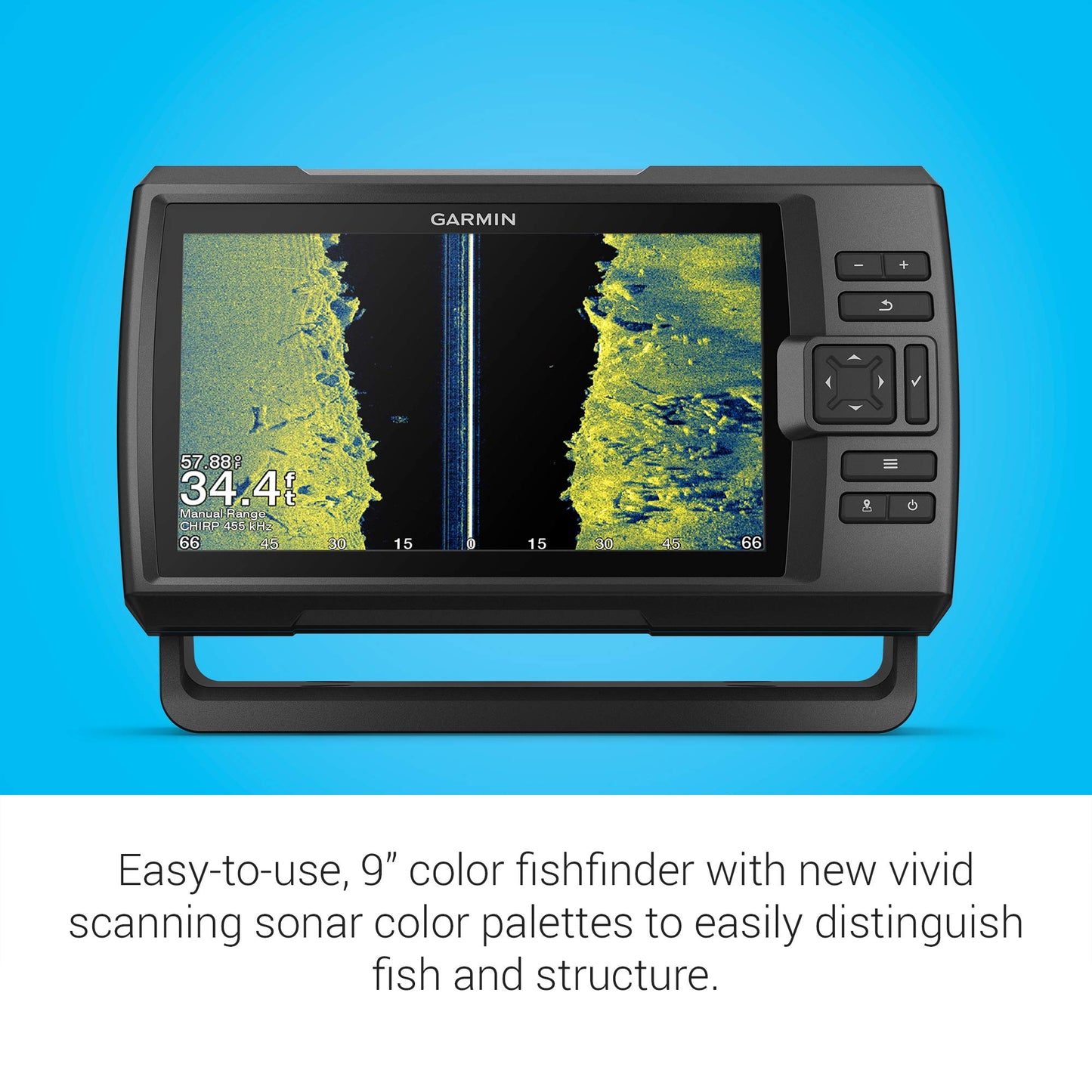 Garmin 010-02550-00 Striker Vivid 4cv, Easy-to-Use 4-inch Color Fishfinder and Sonar Transducer, Vivid Scanning Color Palettes