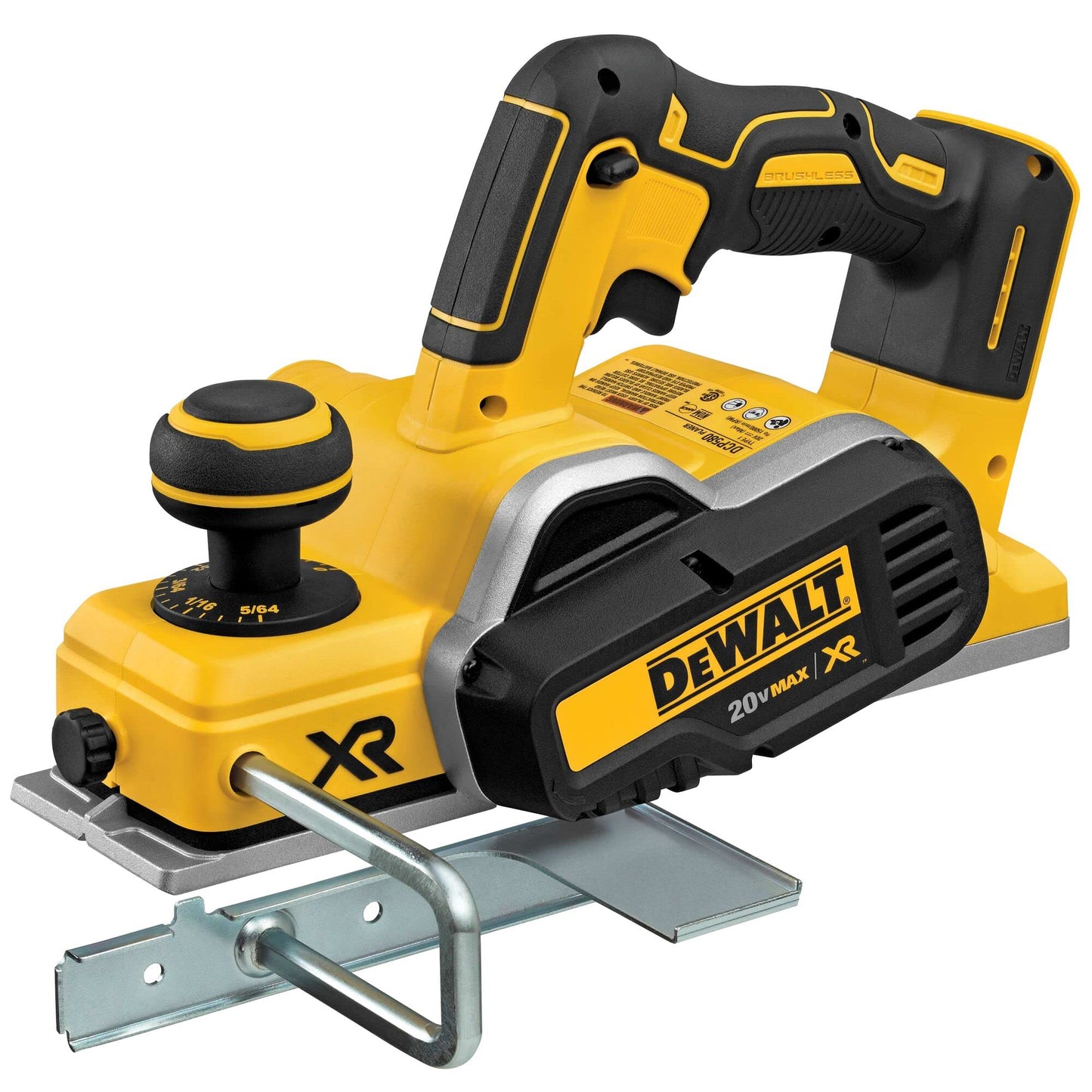 DEWALT 20V MAX Planer, 30,000 Cuts Per Minute, 2 mm Cut Depth, Brushless Motor, Bare Tool Only (DCP580B)