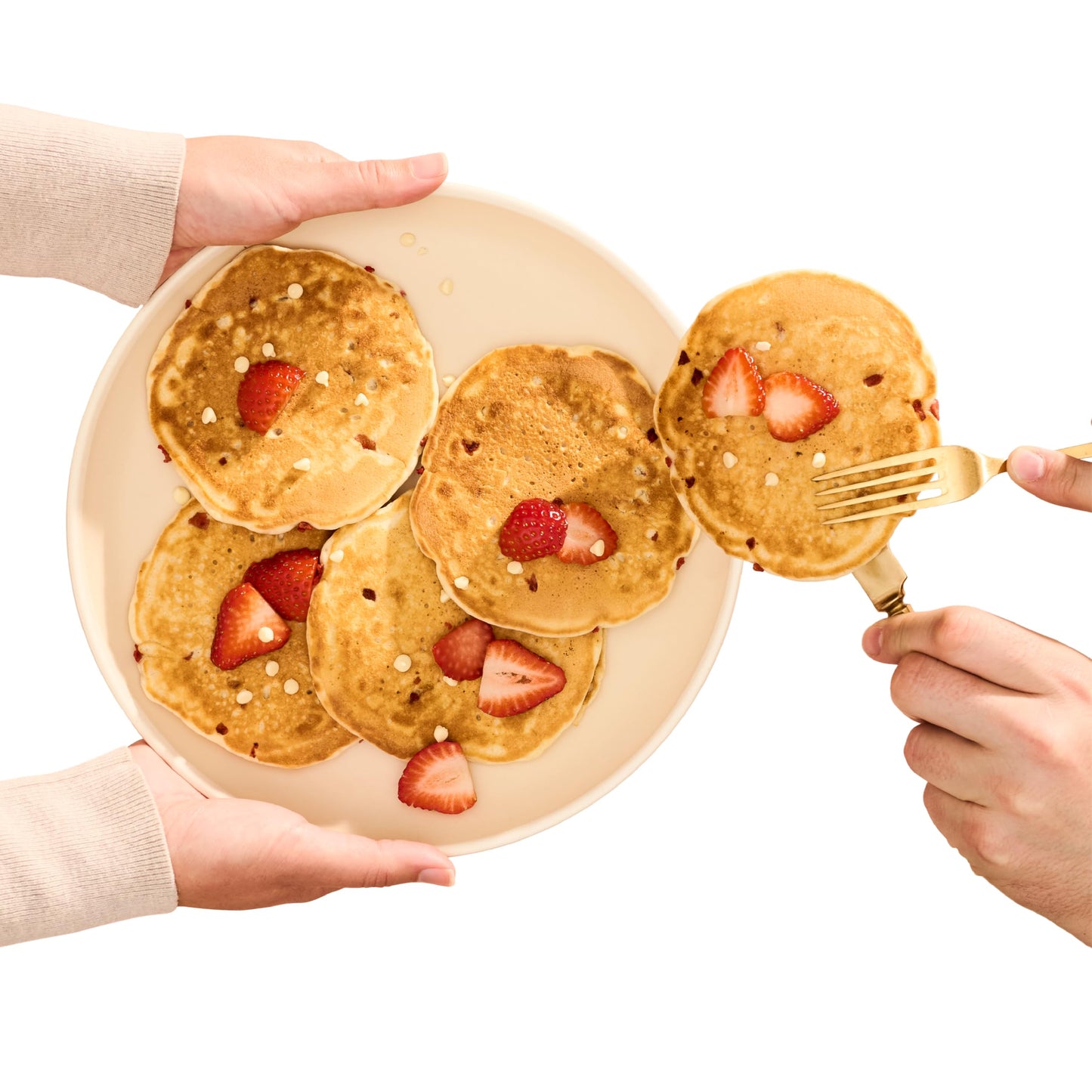 Bob's Red Mill White Chocolate & Strawberry Pancake Mix, 20oz (Pack of 4) - Just Add Water, Makes 32-40 Pancakes per Bag