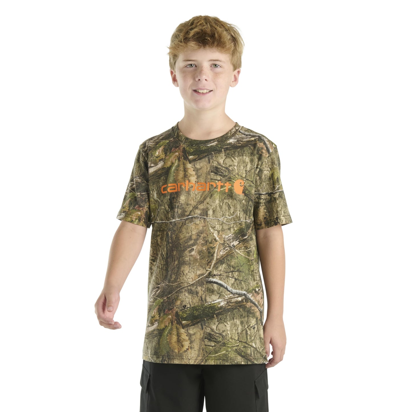 Carhartt Boys' Knit Short Sleeve Crewneck Logo T-Shirt